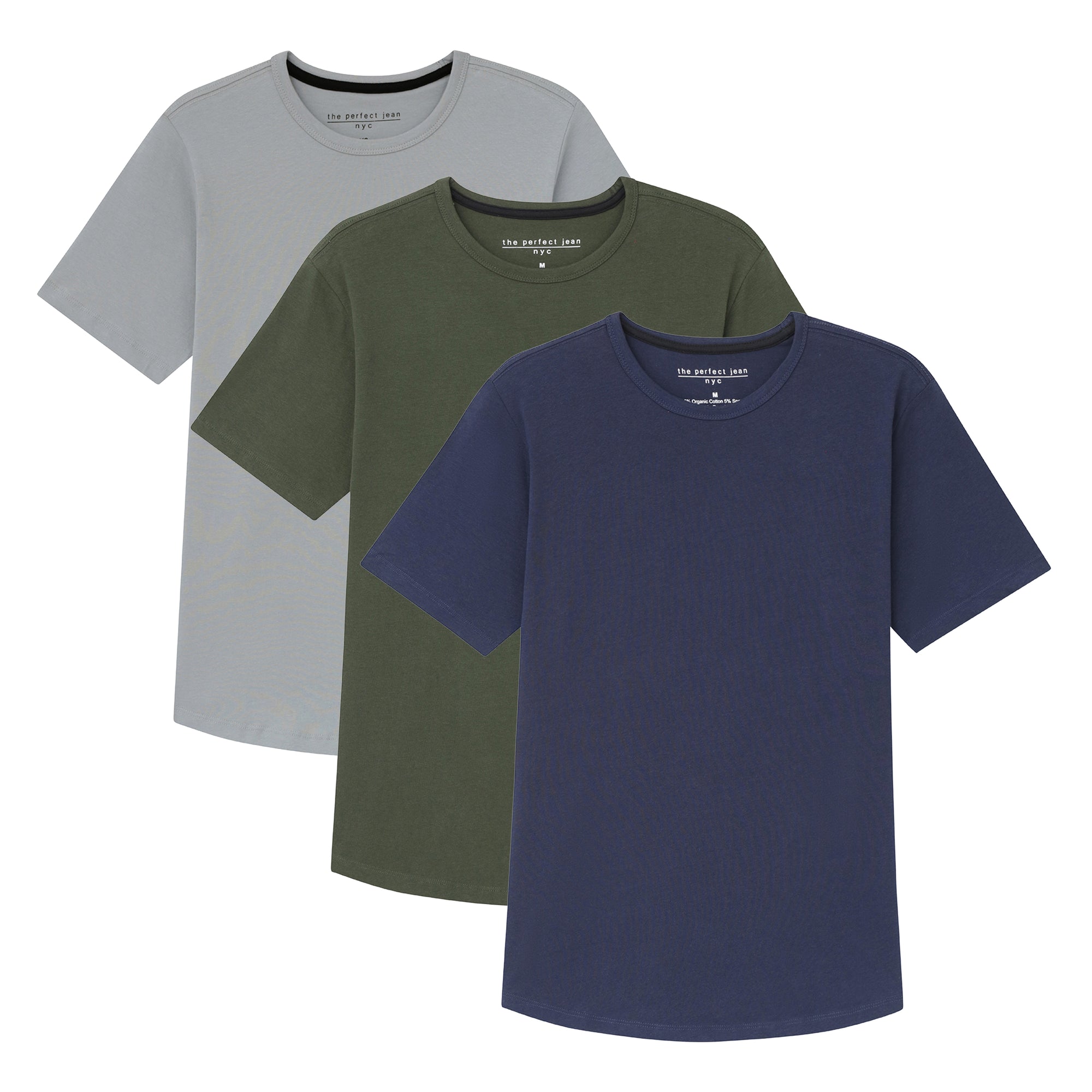 Organic Crew Neck T-Shirt 3 Pack / Dusk to Downtown | The Perfect Jean