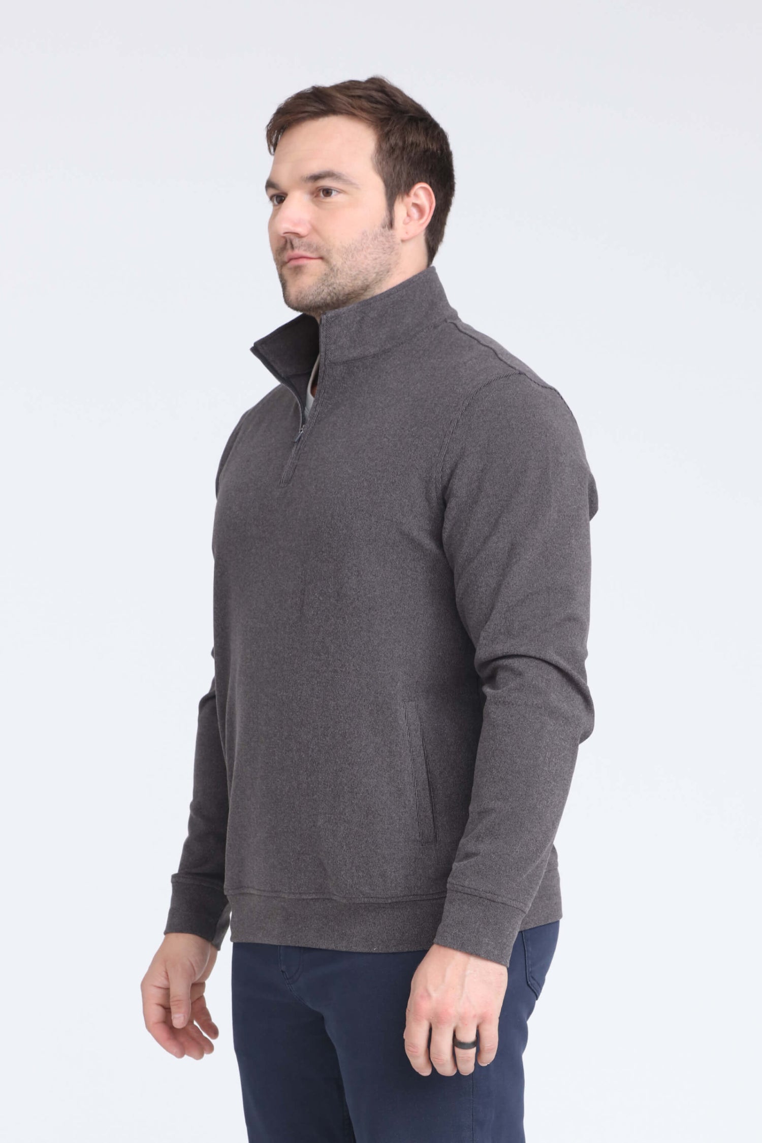 Quarter Zip Pullover / Charcoal Heather