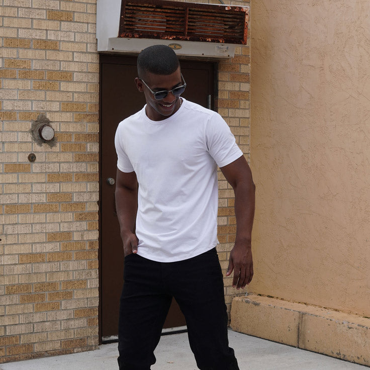 Organic Crew Neck T-Shirt 3 Pack / Black