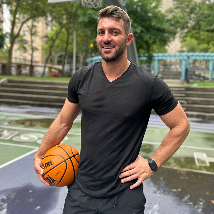 Organic Athletic Fit Crew Neck T-Shirt / Steel