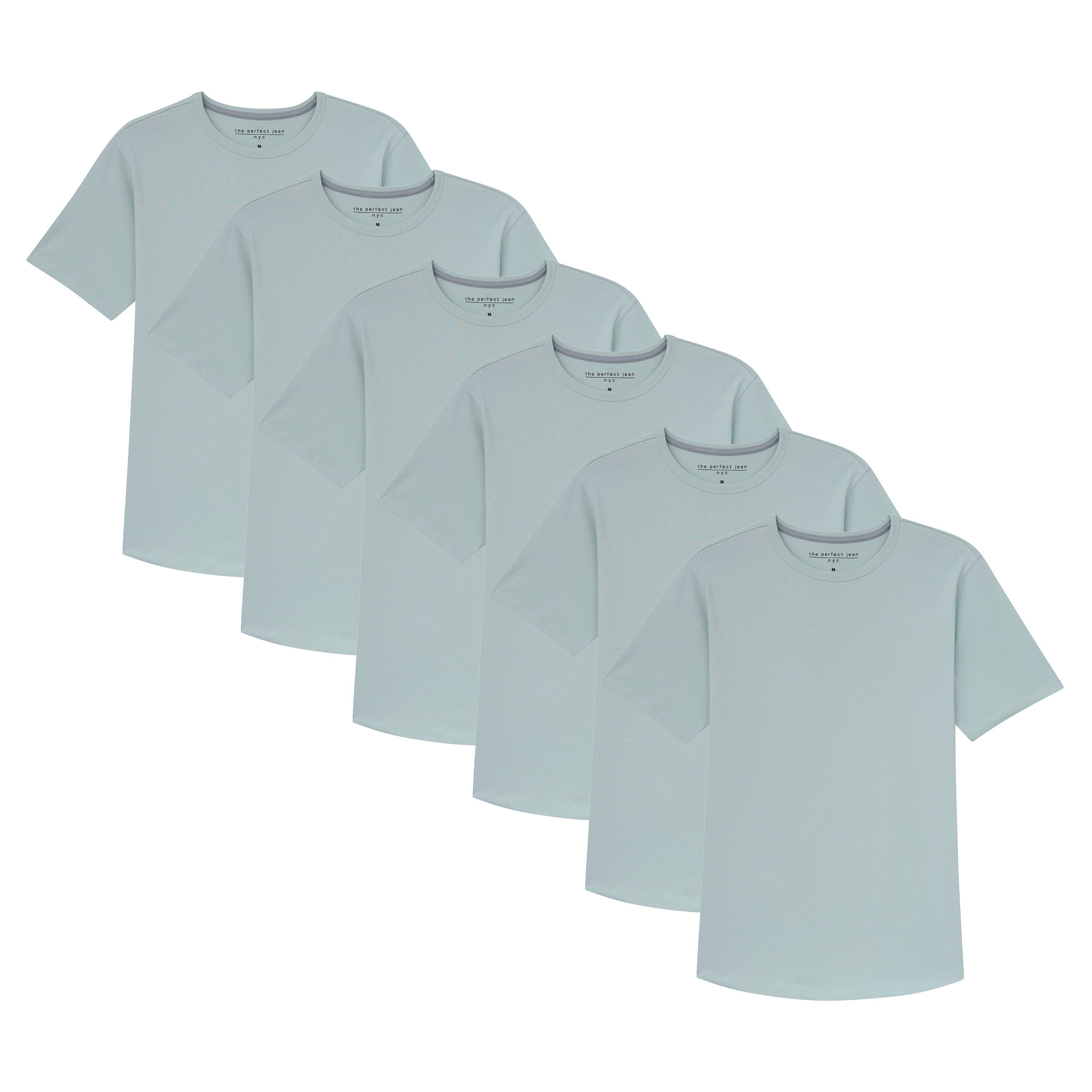 Organic Crew Neck T-Shirt 6 Pack / Mint