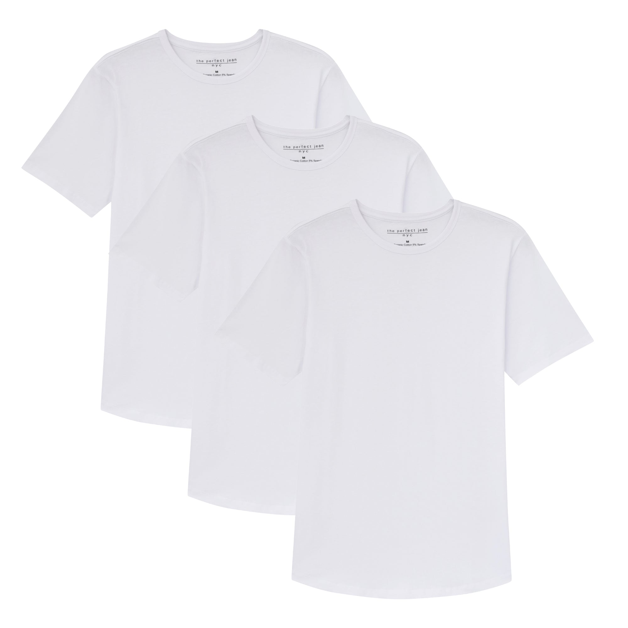Organic Crew Neck T-Shirt 3 Pack /  White