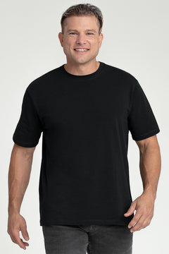 Organic Athletic Fit Crew Neck T-Shirt / Black - Black / XL