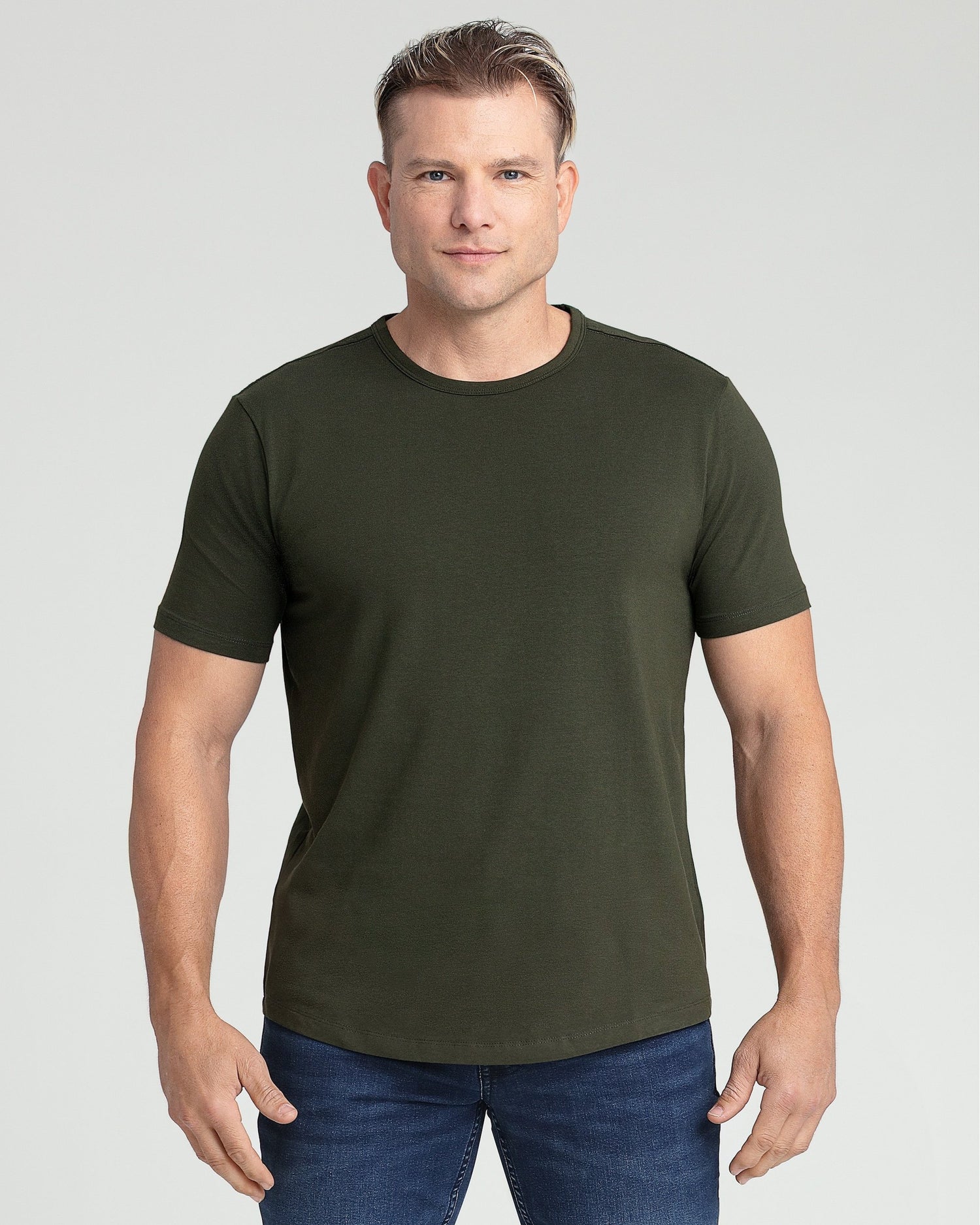 Organic Crew Neck T-Shirt / Olive