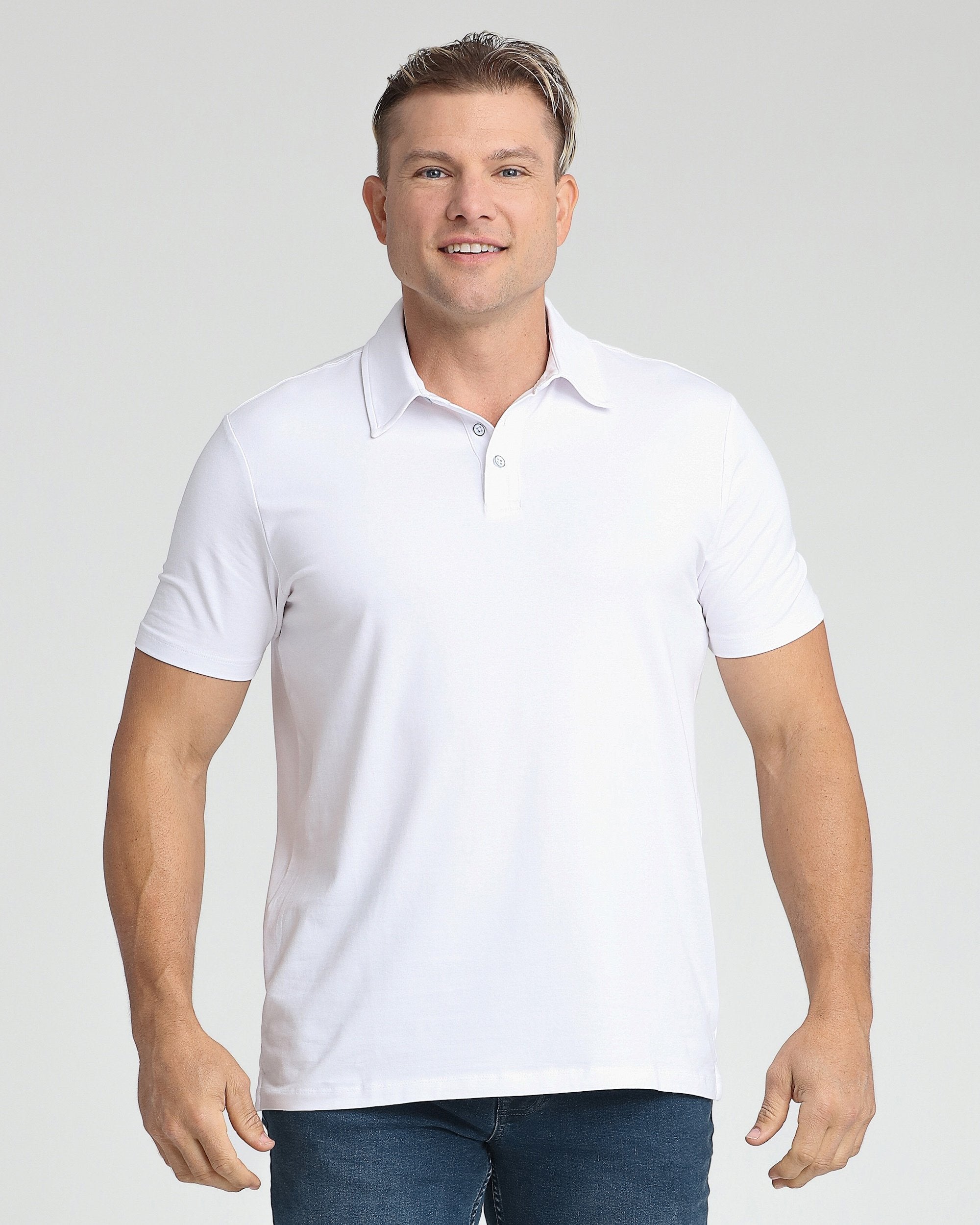 Organic Polo Shirt 6 Pack / White | The Perfect Jean