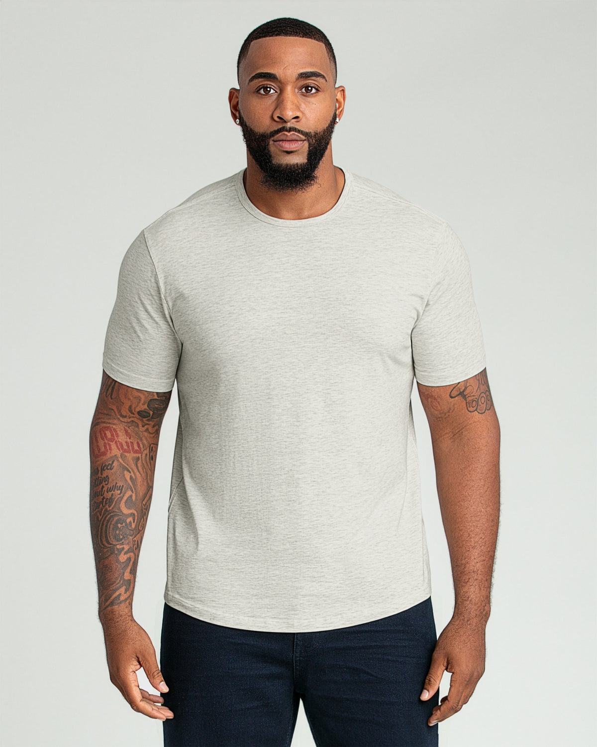 Organic Crew Neck T-Shirt / Oatmeal Heather