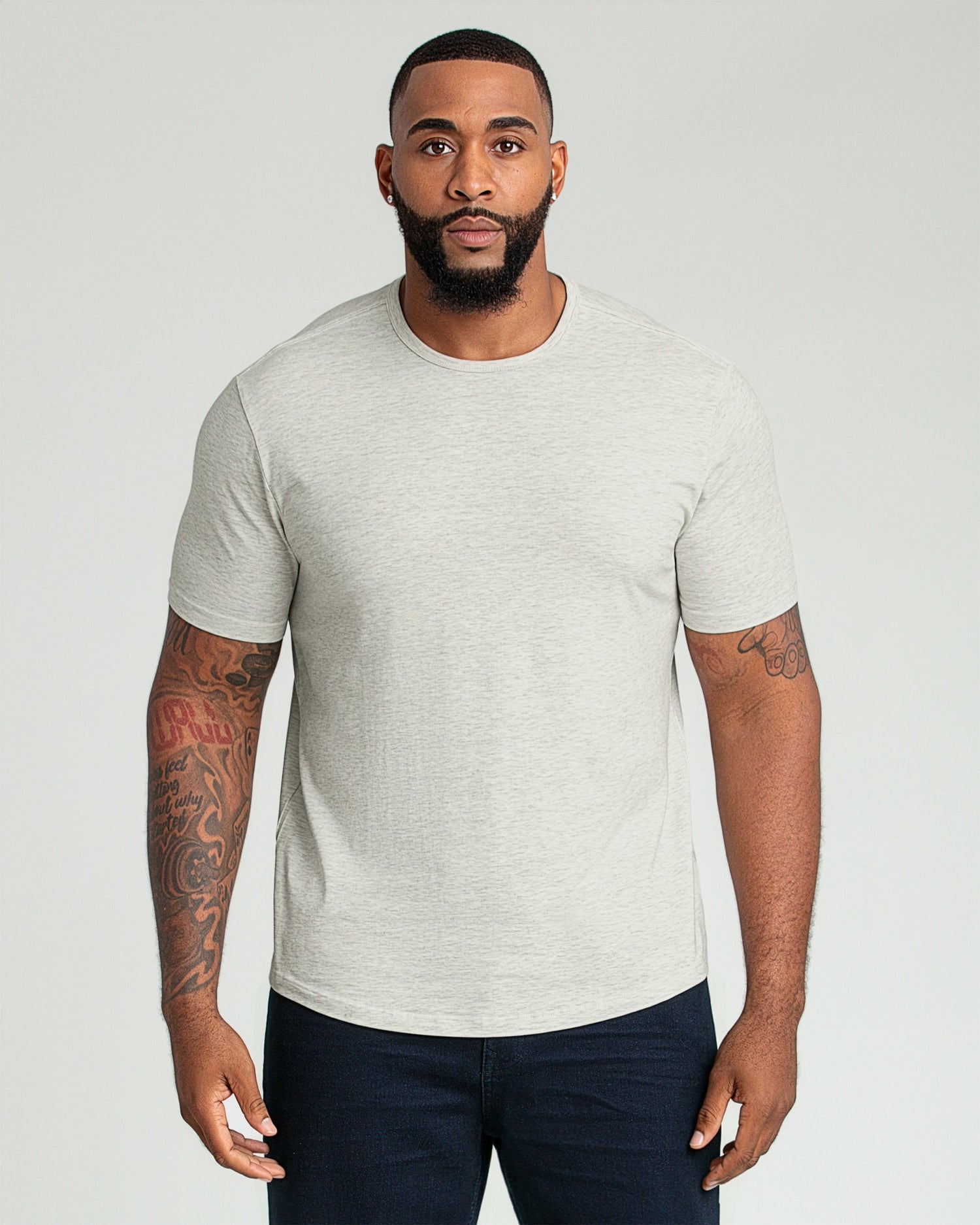Organic Crew Neck T-Shirt / Oatmeal Heather