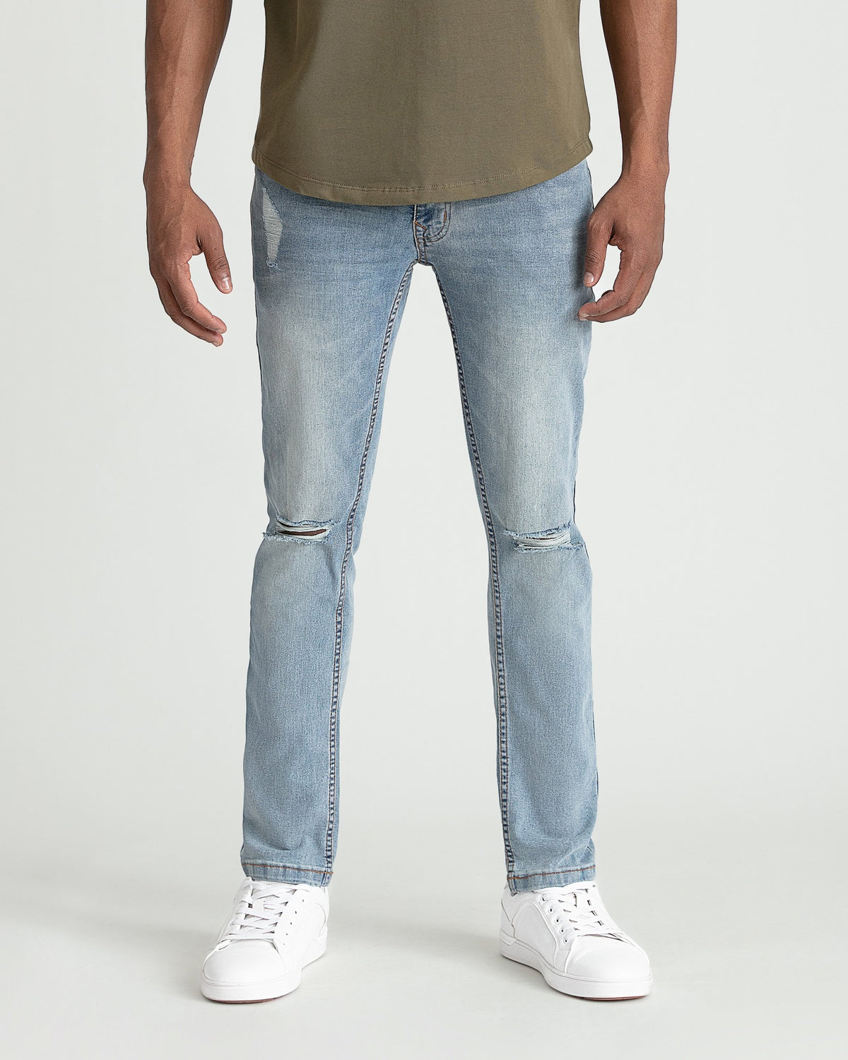 Skinny Fit / Ice (Ripped - Light Tint)
