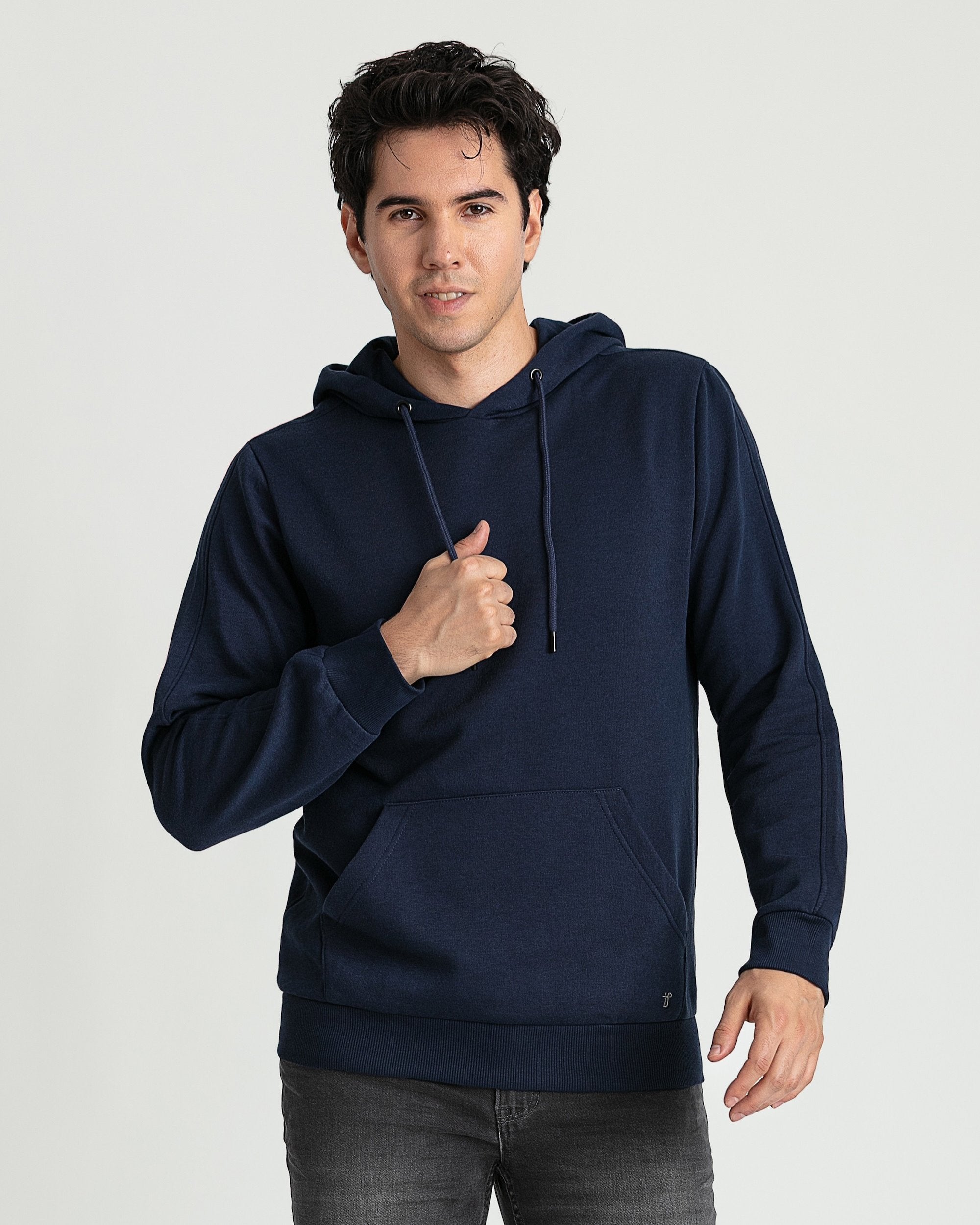 Navy Blue Hoodie with Pocket | The Perfect Jean