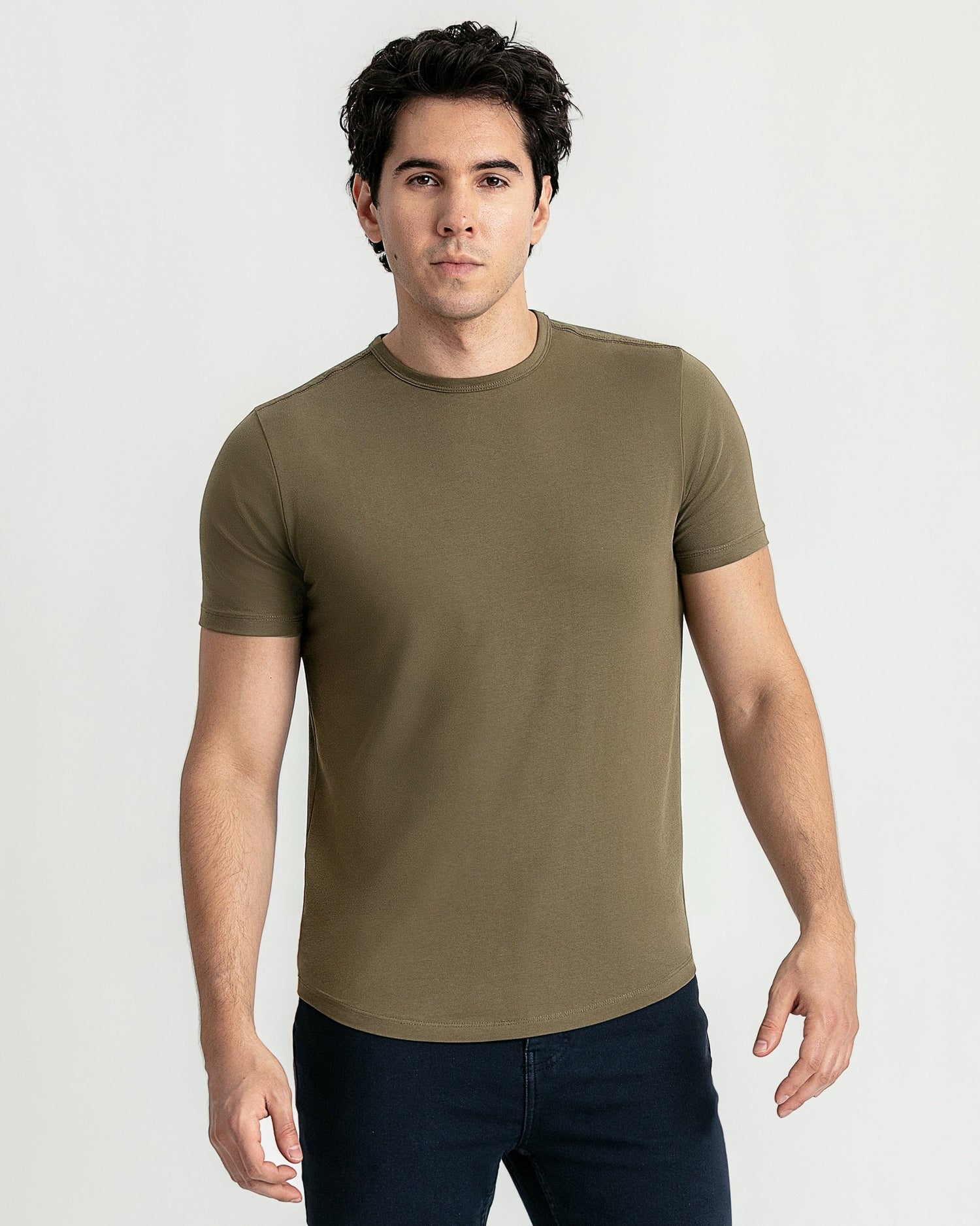 Organic Crew Neck T-Shirt / Military Olive