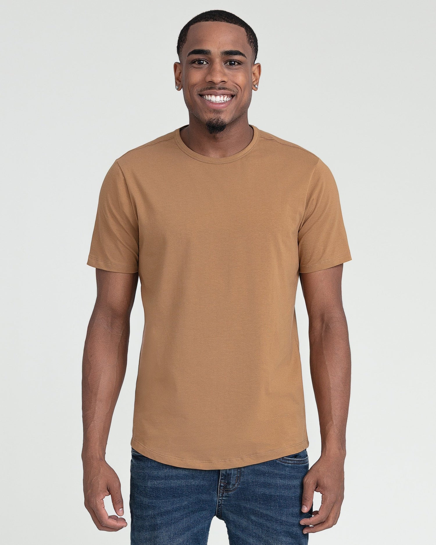 Organic Crew Neck T-Shirt / Tobacco