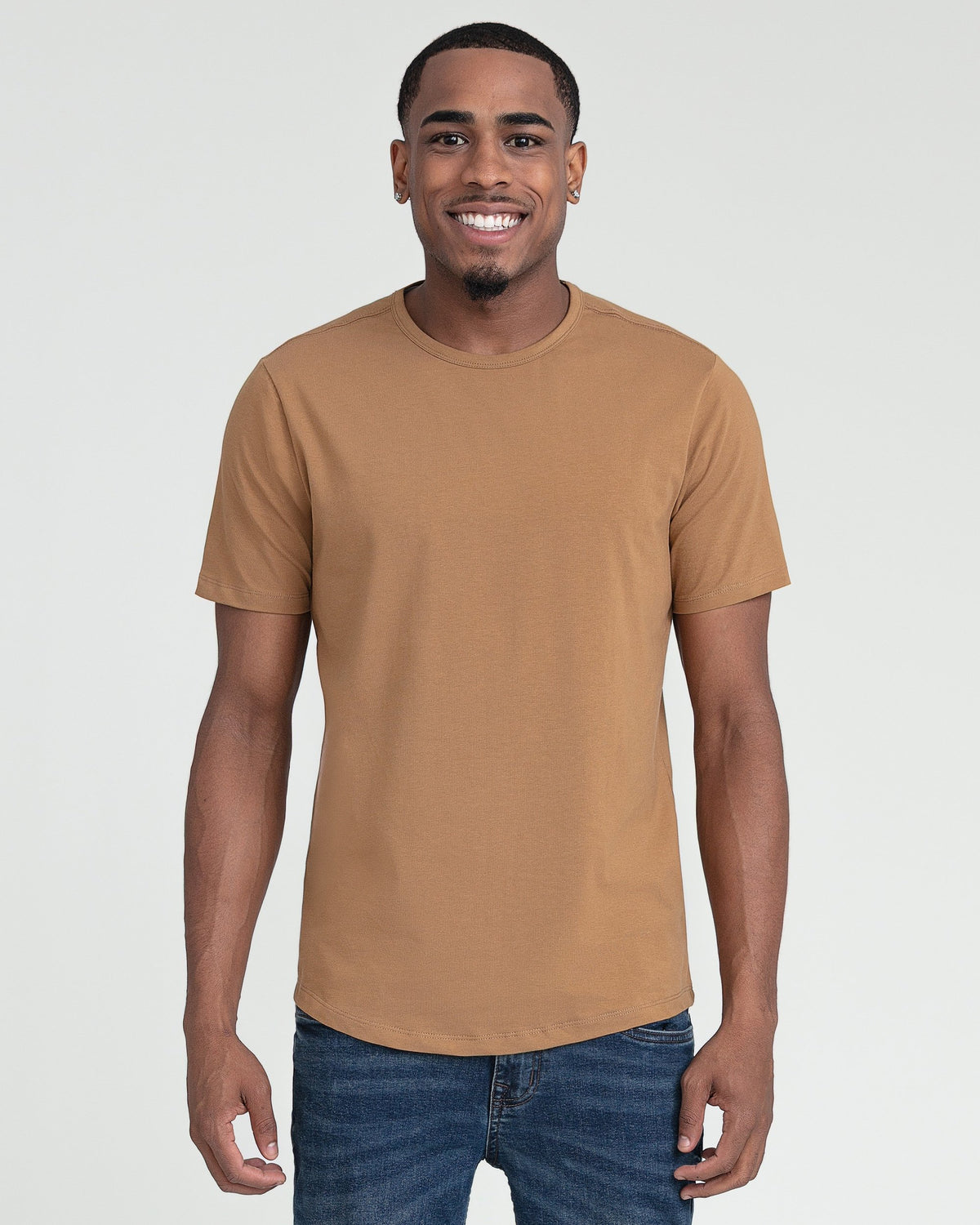 Organic Crew Neck T-Shirt 3 Pack / Tobacco