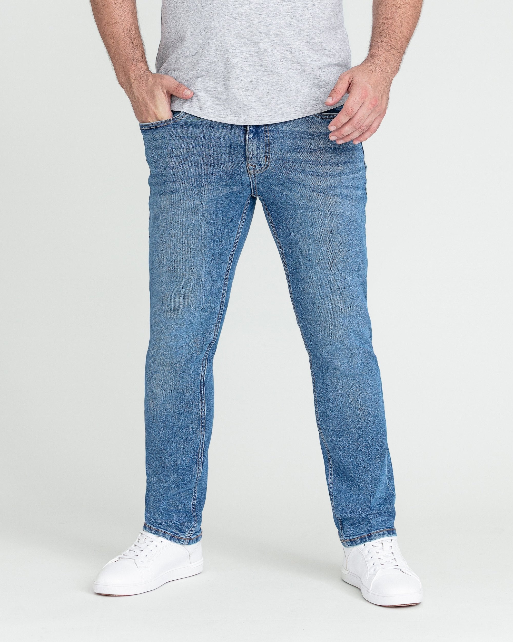 Men's Jeans | Slim Fit / Stream (Medium Blue) | Super Stretch Flexible Denim | Size 35/36 | The Perfect Jean Men's Jeans | Slim Fit / Stream (Medium Blue) | Super Stretch Flexible Denim | Size 35/36 | The Perfect Jean