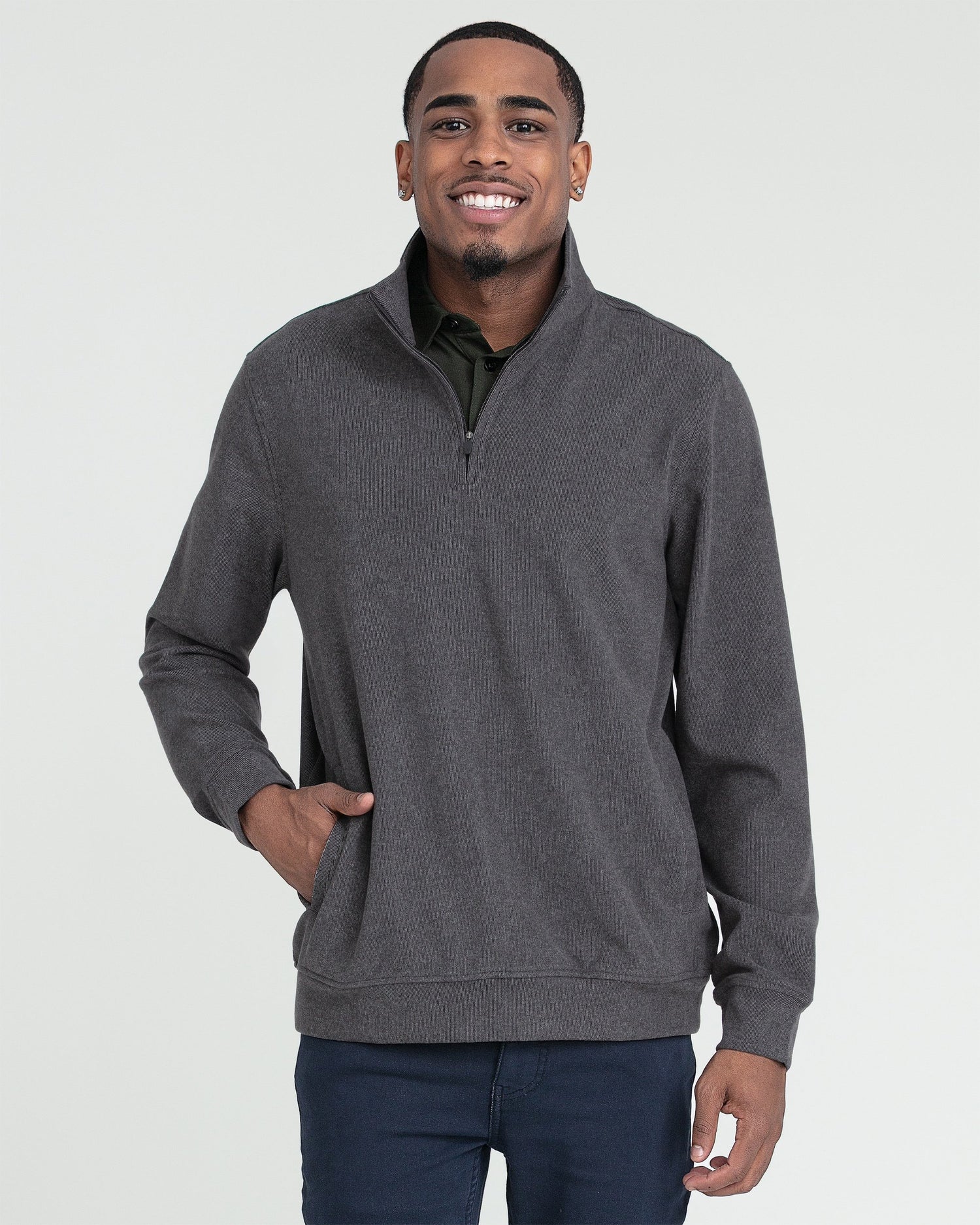 Quarter Zip Pullover / Charcoal Heather