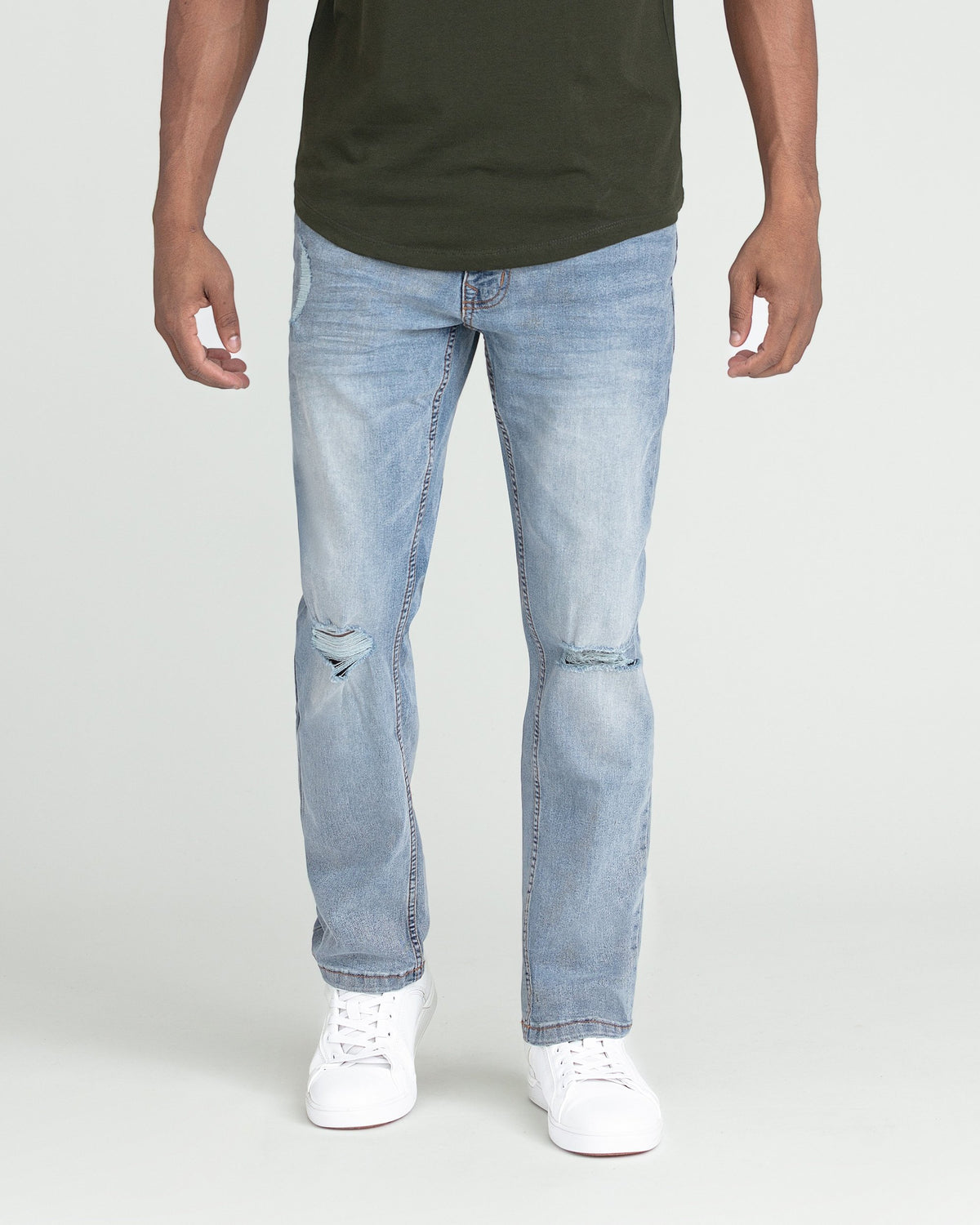 Slim Fit / Ice (Ripped - Light Tint)