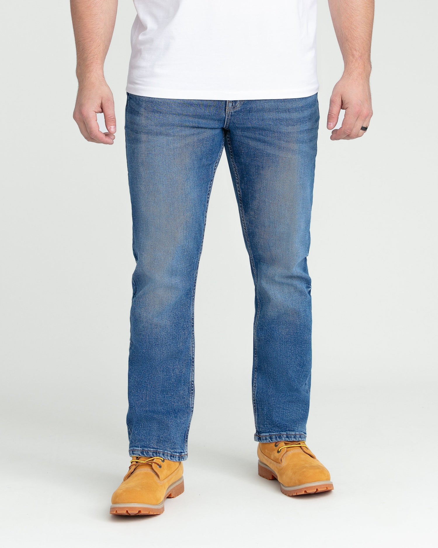 Men's Jeans | Bootcut Fit / Stream (Med Blue) | Super Stretch Flexible Denim | Size 50/30 | The Perfect Jean Men's Jeans | Bootcut Fit / Stream (Med Blue) | Super Stretch Flexible Denim | Size 50/30 | The Perfect Jean