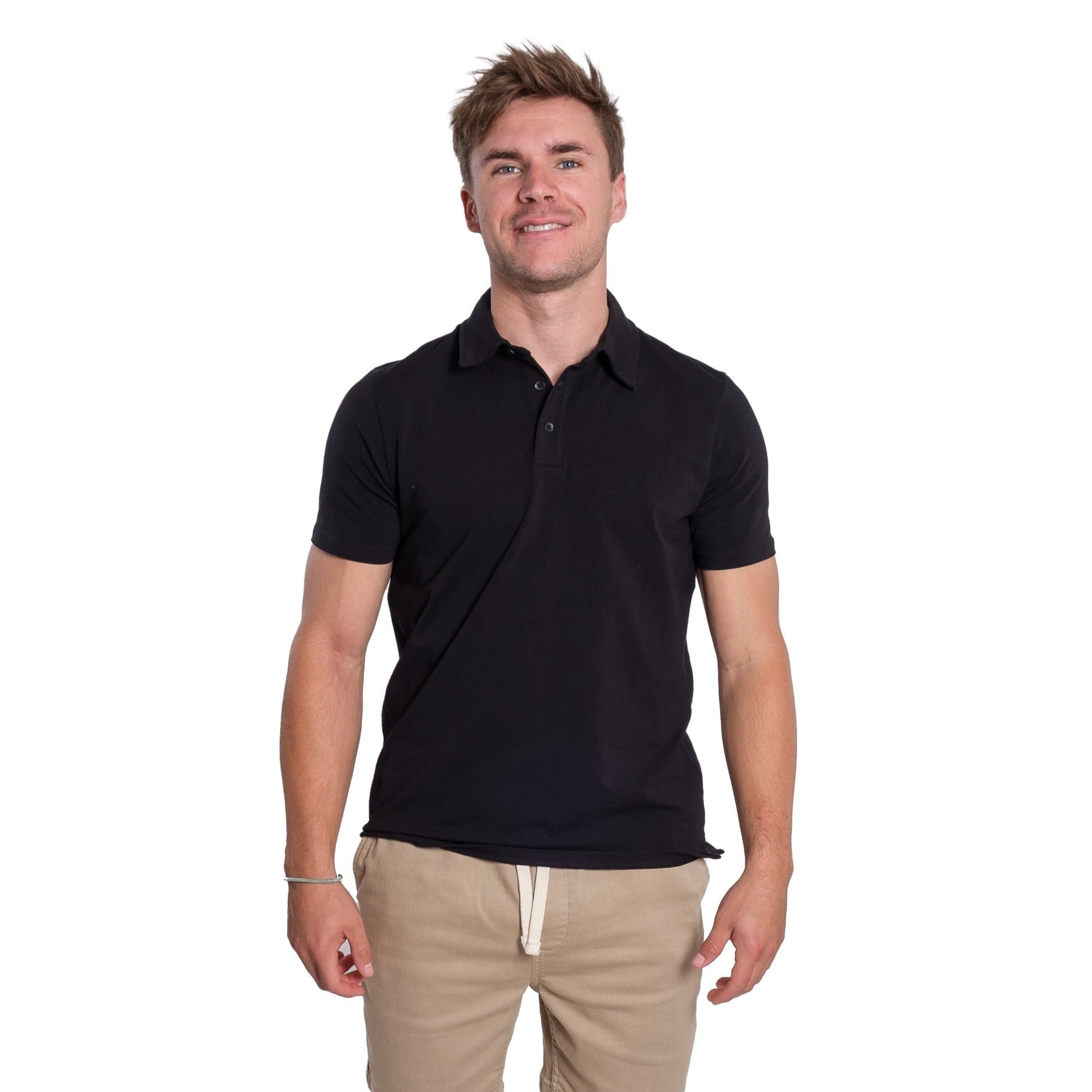 Organic Polo Shirt / Black