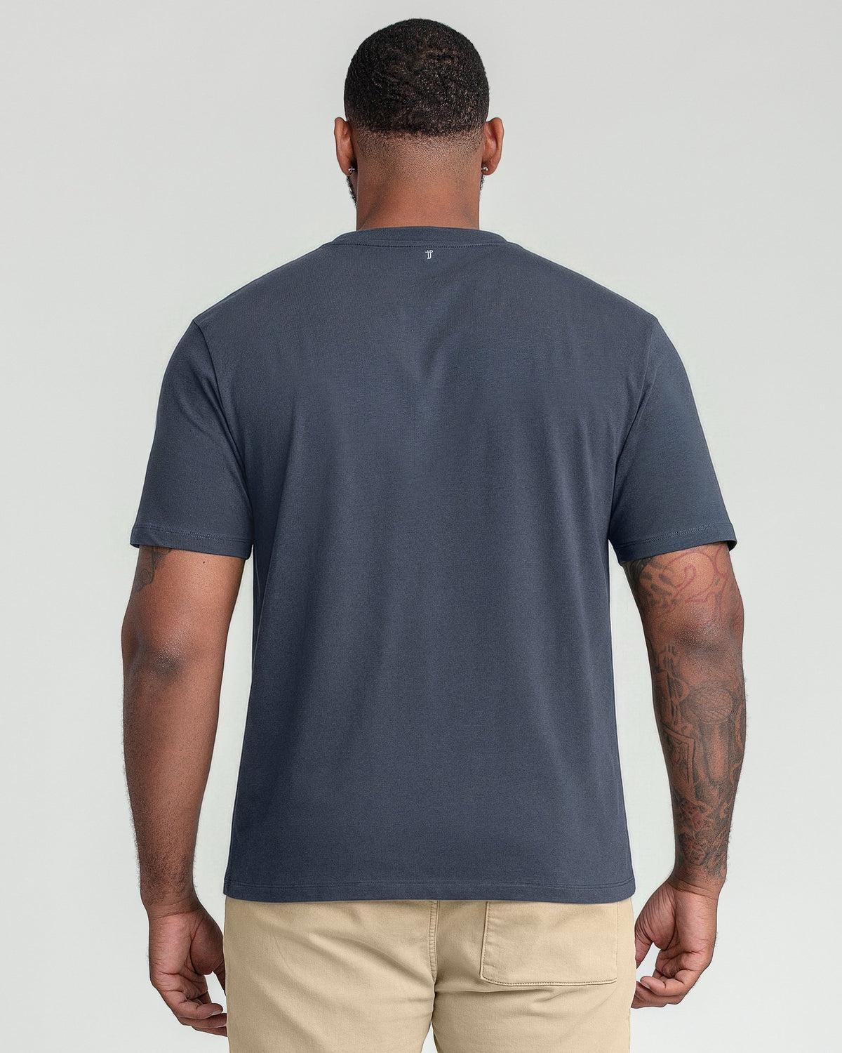 Organic Athletic Fit Crew Neck T-Shirt / Steel