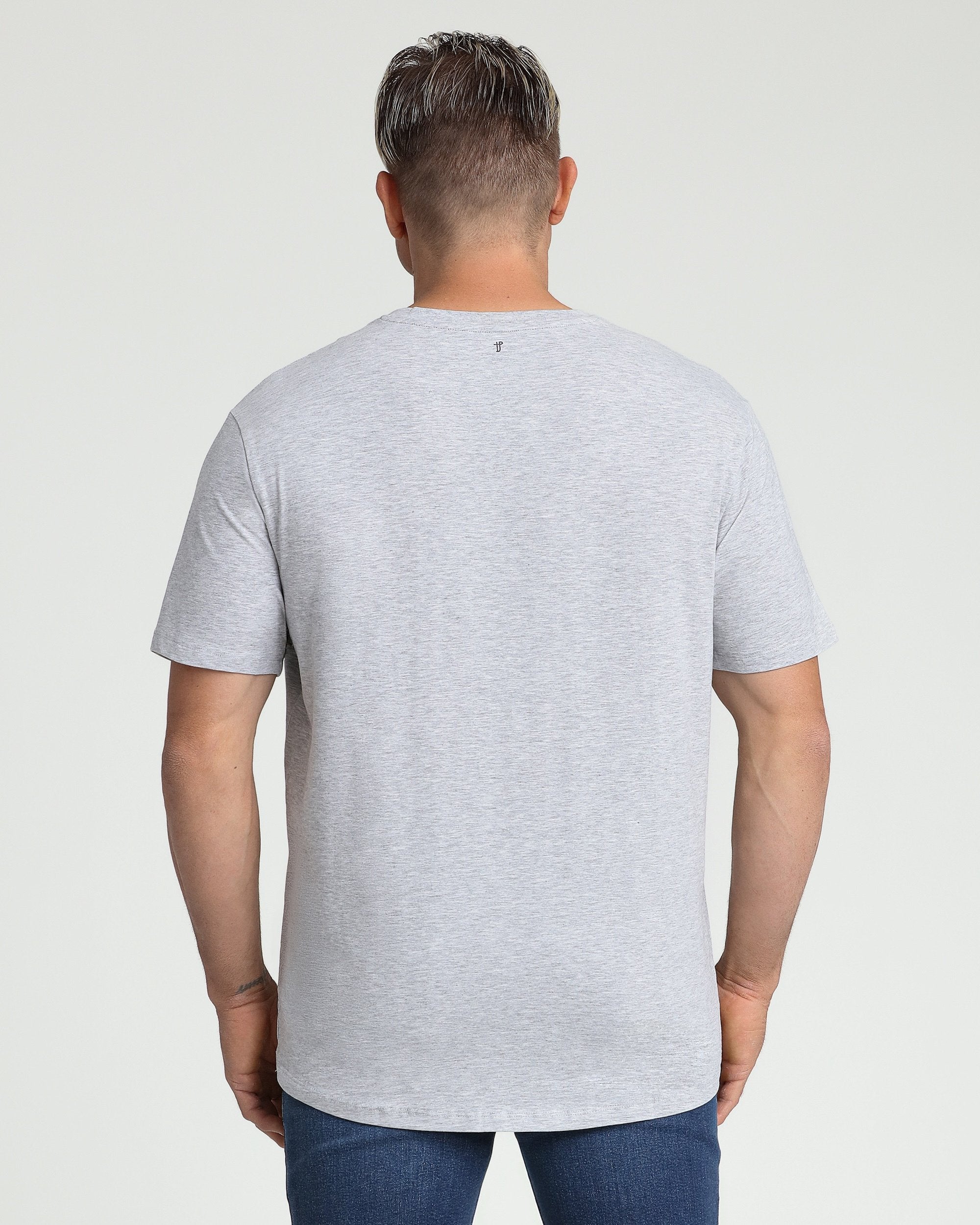 Organic V-Neck T-Shirt / Heather Grey | The Perfect Jean