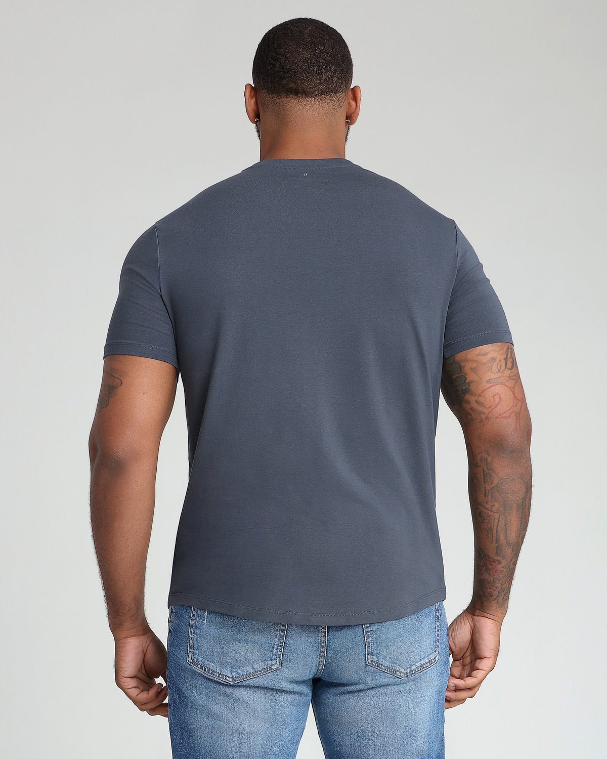 Organic V-Neck T-Shirt / Steel
