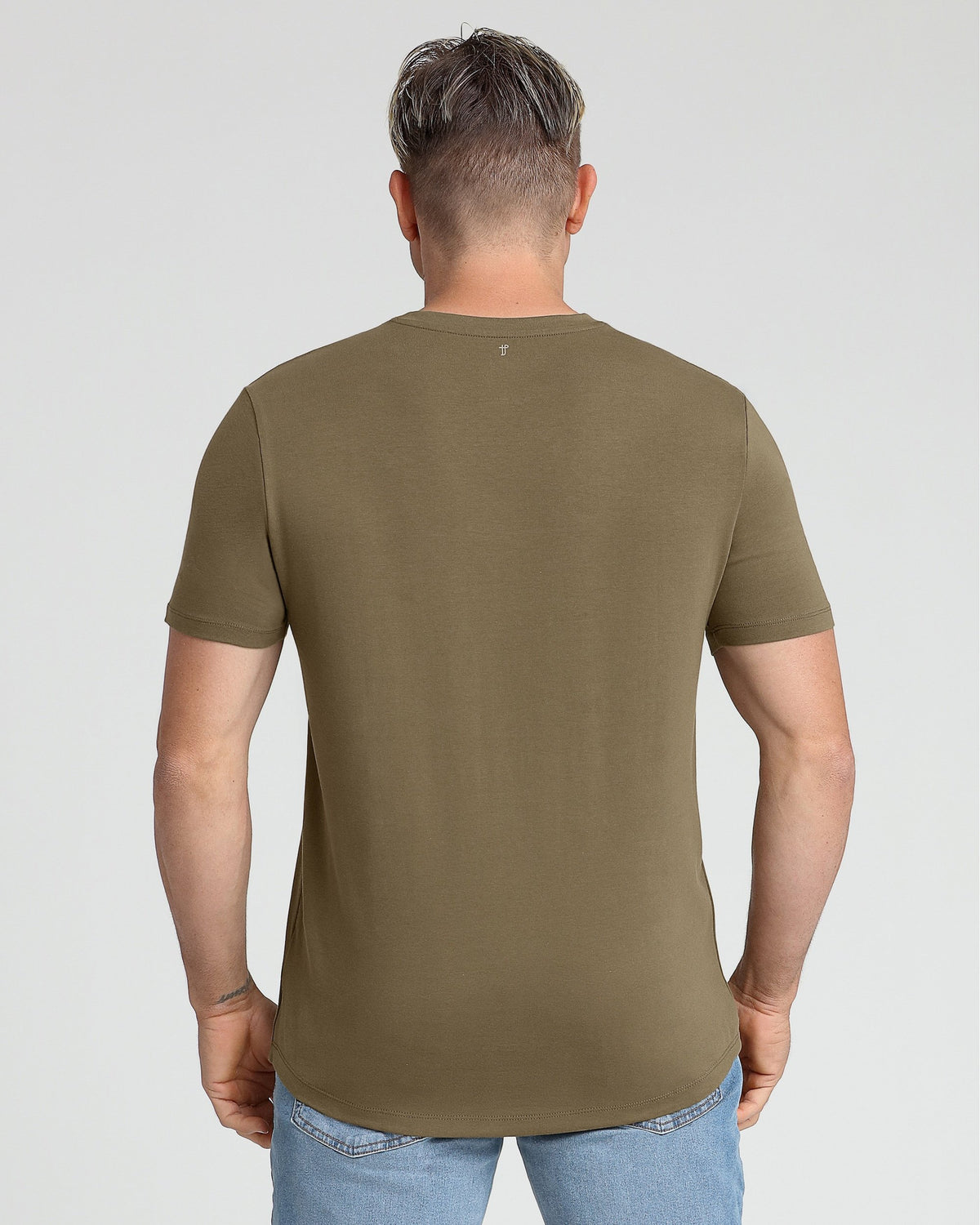 Organic V-Neck T-Shirt / Military Olive