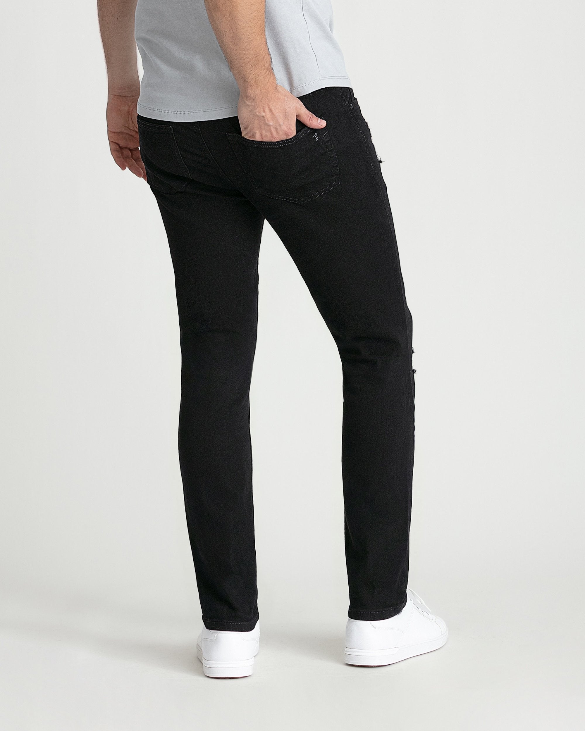 パンツ NOID. destroy black coating skinny denim Skinny / Bandit - Black Slash Ripped Jeans | The Perfect Jean
