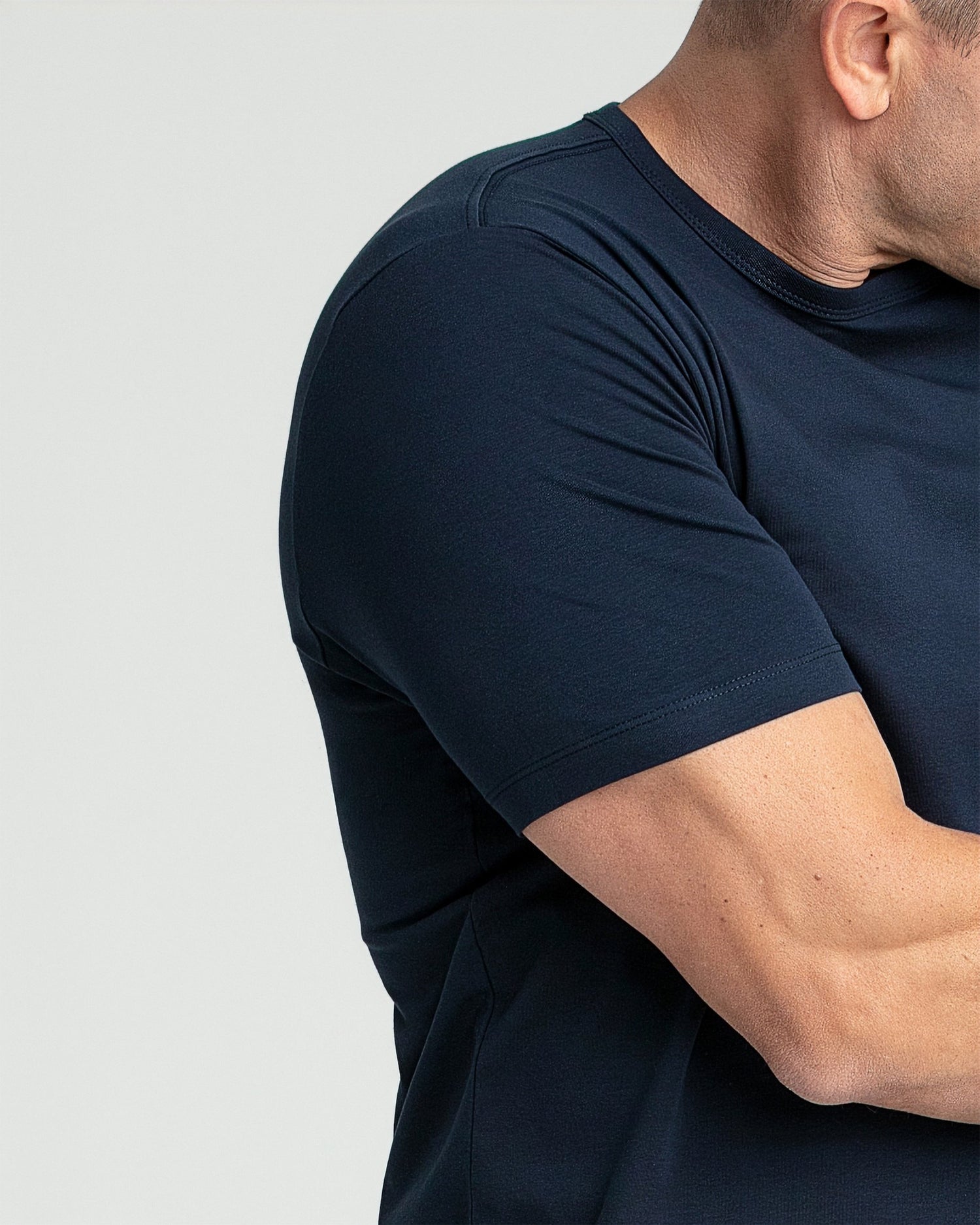 Organic Crew Neck T-Shirt / Navy