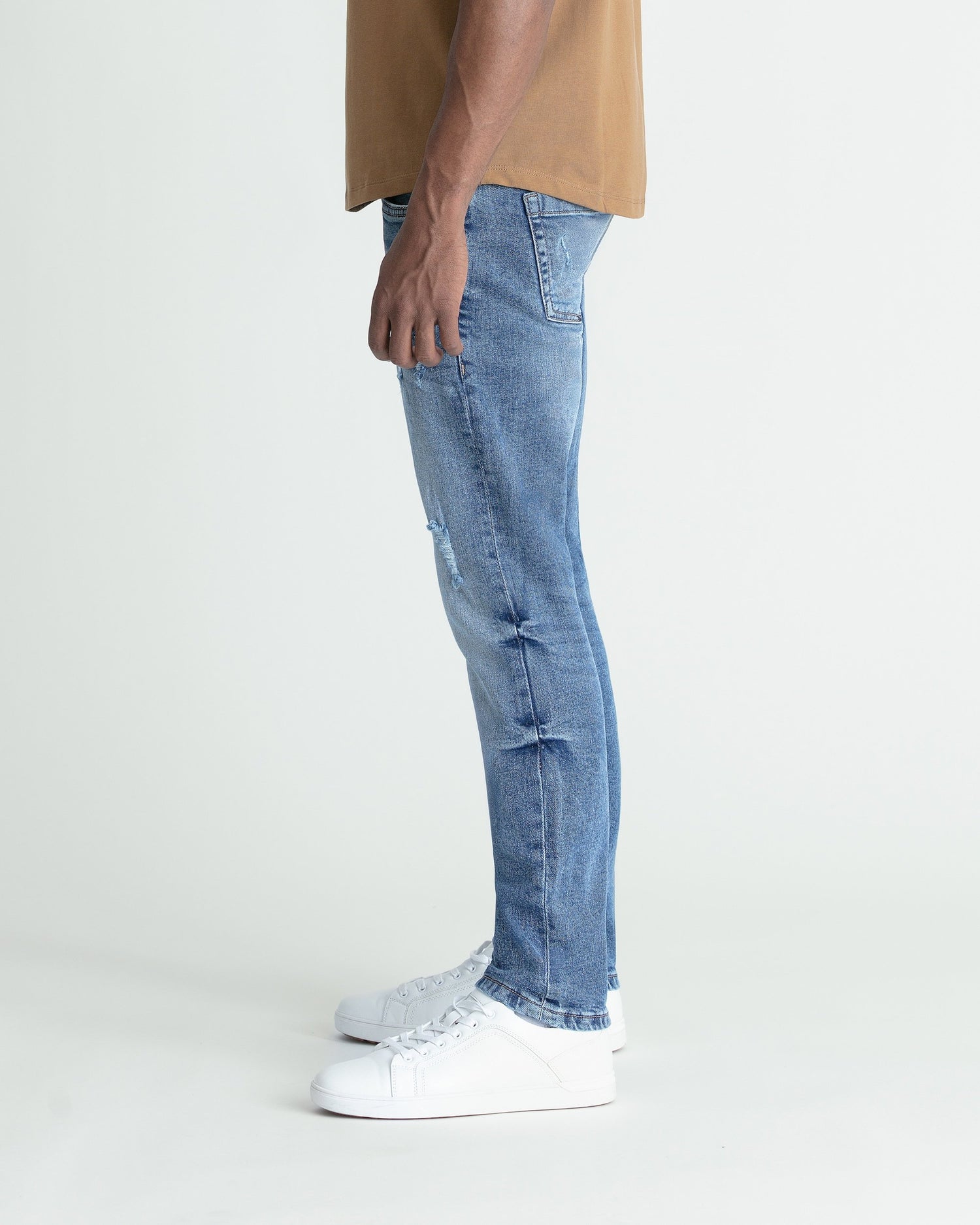 Skinny Fit / Glacier  (Ripped - Med Blue)