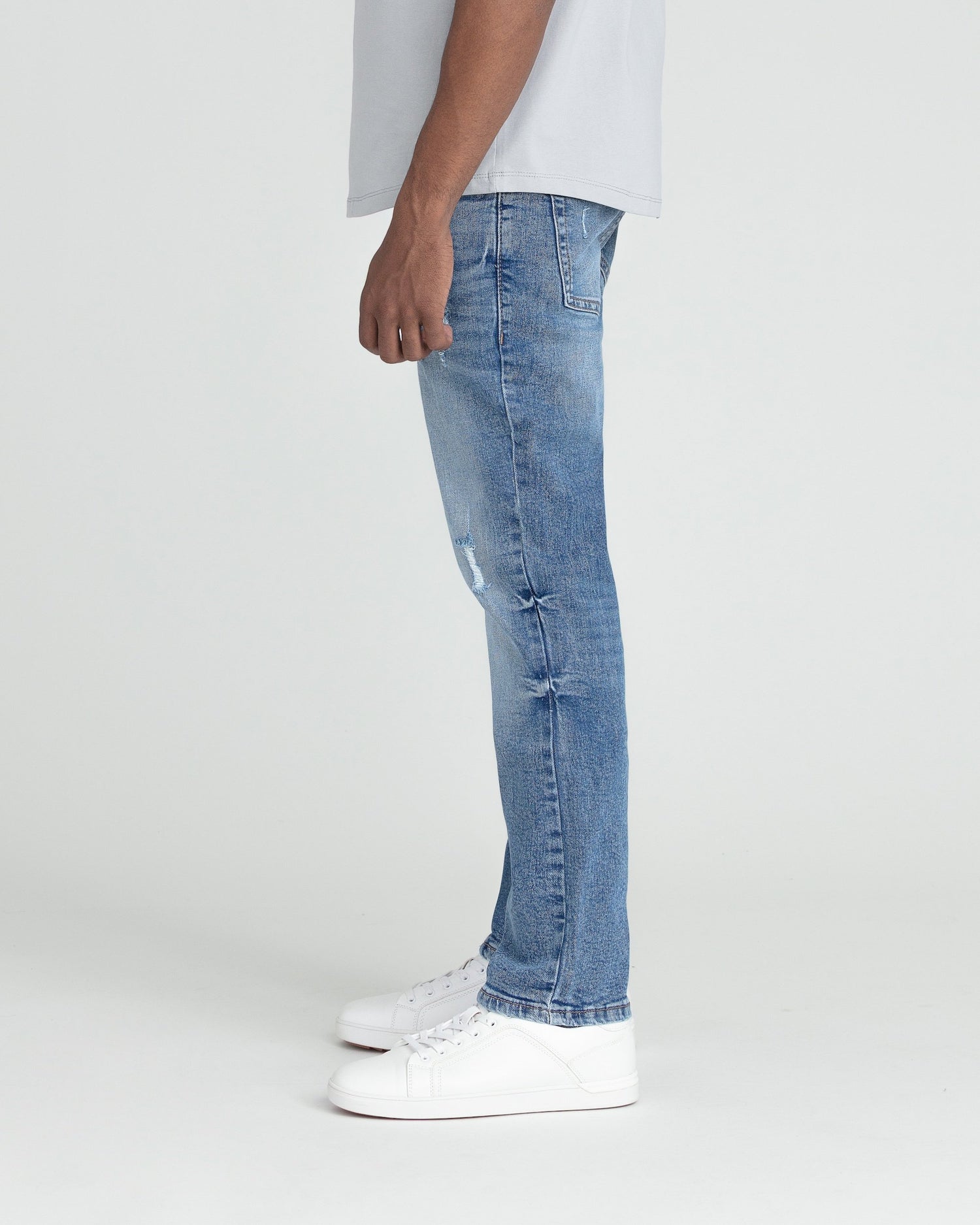 Slim Fit / Glacier  (Ripped - Med Blue)