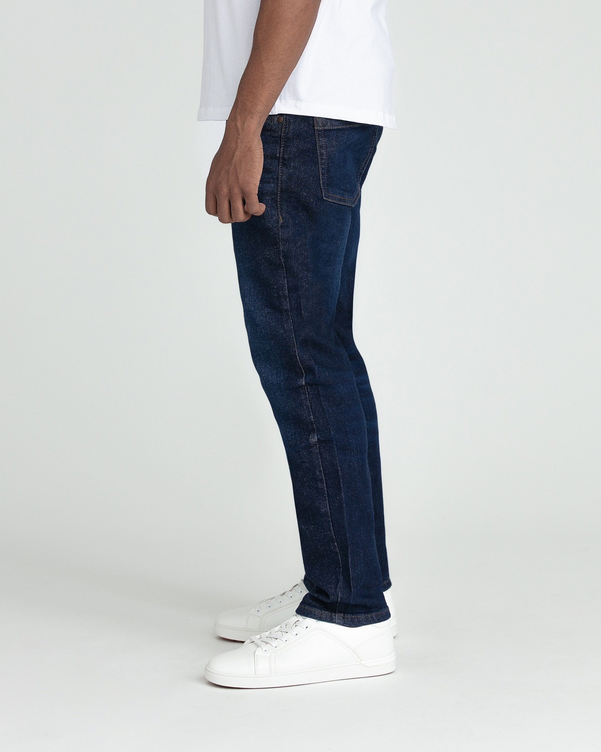 FROM HERE ダークブルー スリムフィットデニム Dark Blue Slim Jeans | The Perfect Jean