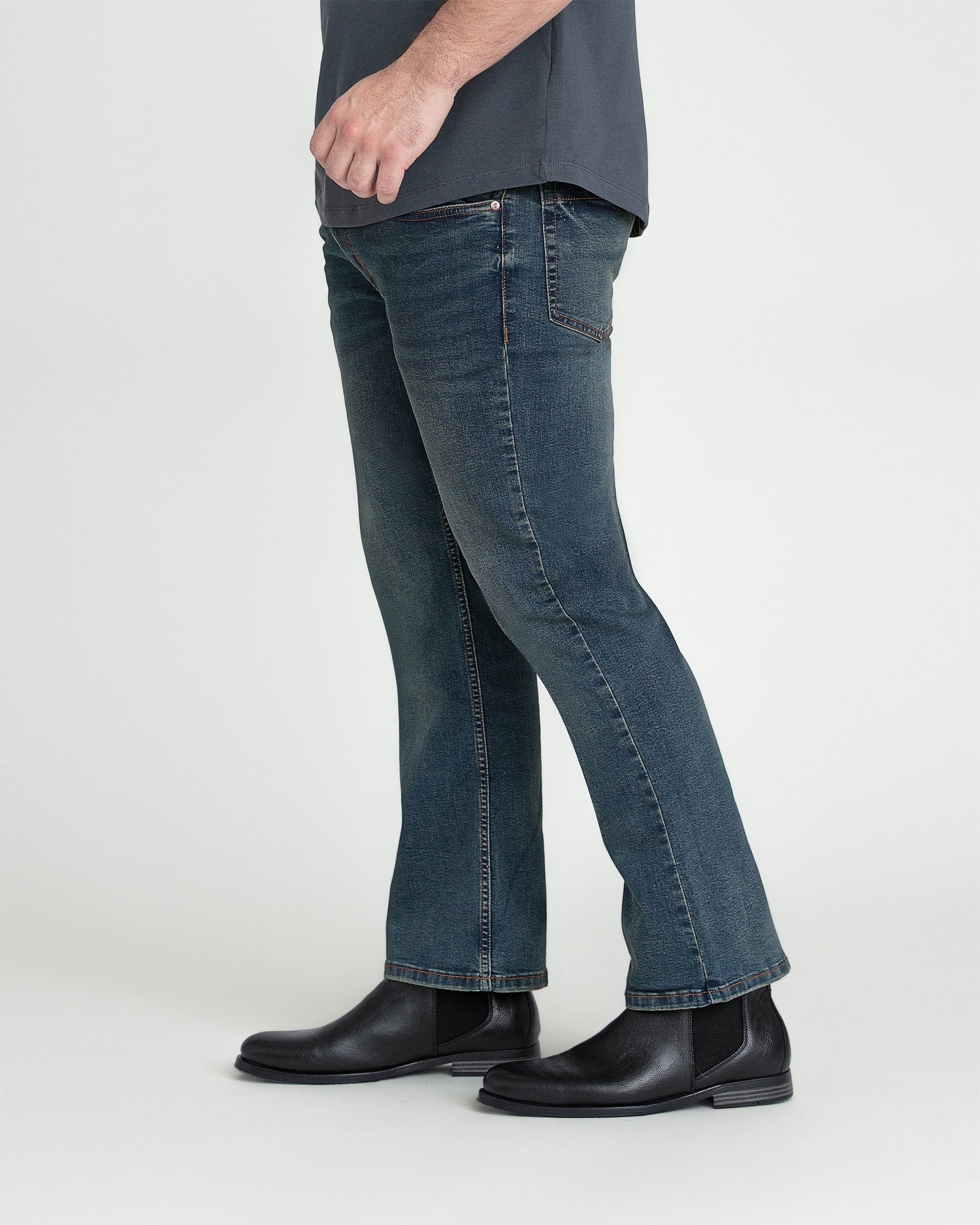 Men's Jeans | Bootcut Fit / Cowboy (Tinted) | Super Stretch Flexible Denim | Size 32/28 | The Perfect Jean Men's Jeans | Bootcut Fit / Cowboy (Tinted) | Super Stretch Flexible Denim | Size 32/28 | The Perfect Jean