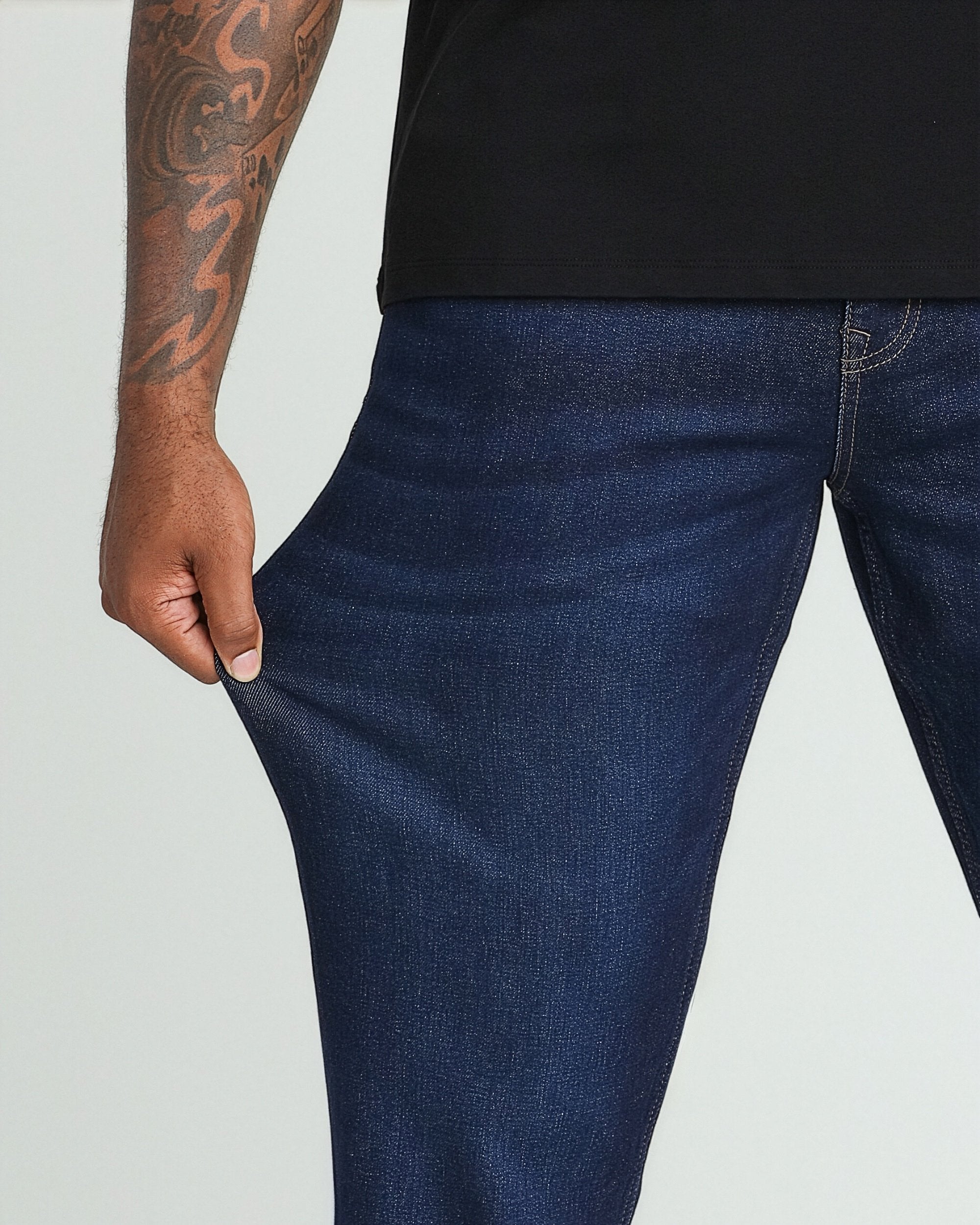 Thick Thicc Fit - Dark Blue Wide Leg Jeans | The Perfect Jean