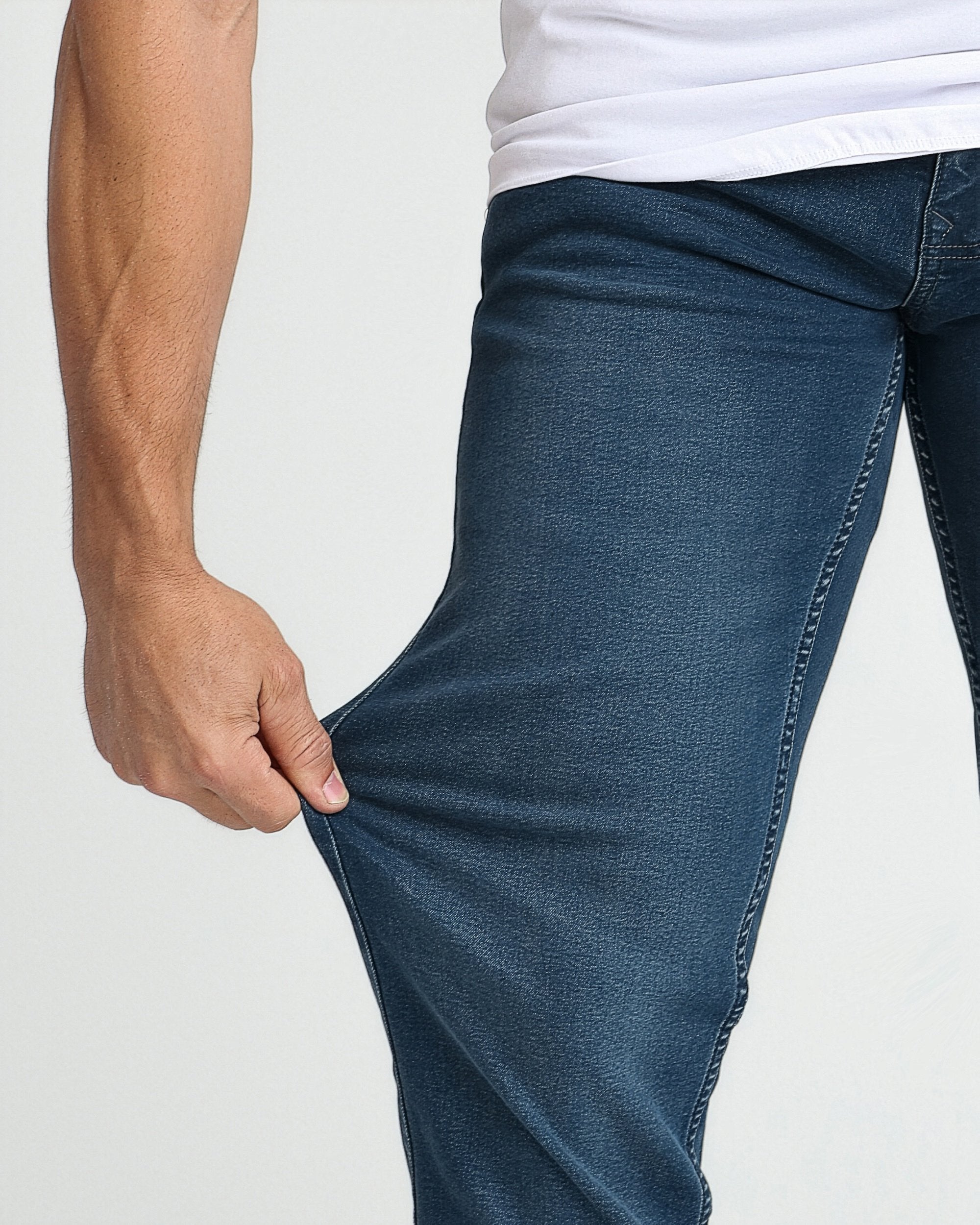 BIGJOHN×Rokx GYMFREETITANICPANTcomplete Athletic Fit / Captain - Dark Indigo | The Perfect Jean
