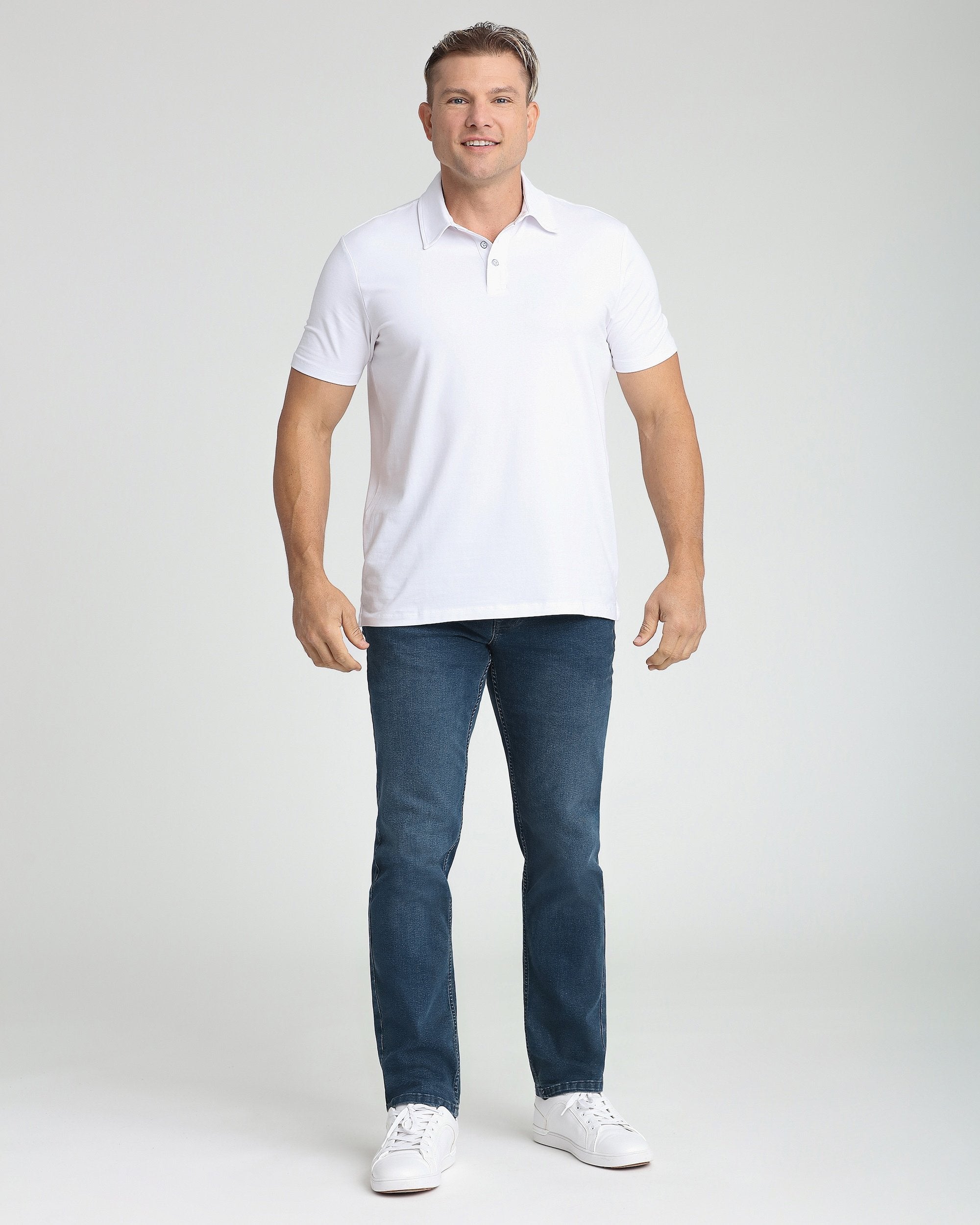 Organic Polo Shirt 6 Pack / White | The Perfect Jean