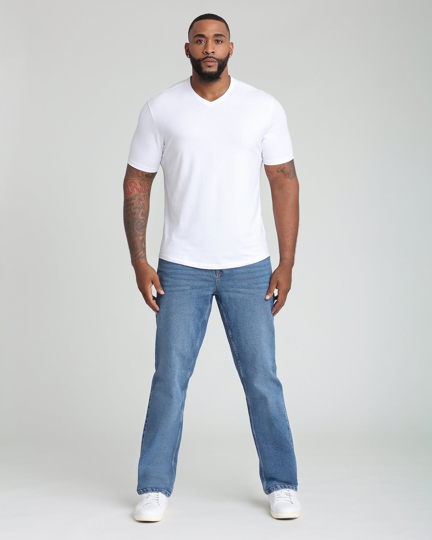 Organic V-Neck T-Shirt 6 Pack / White