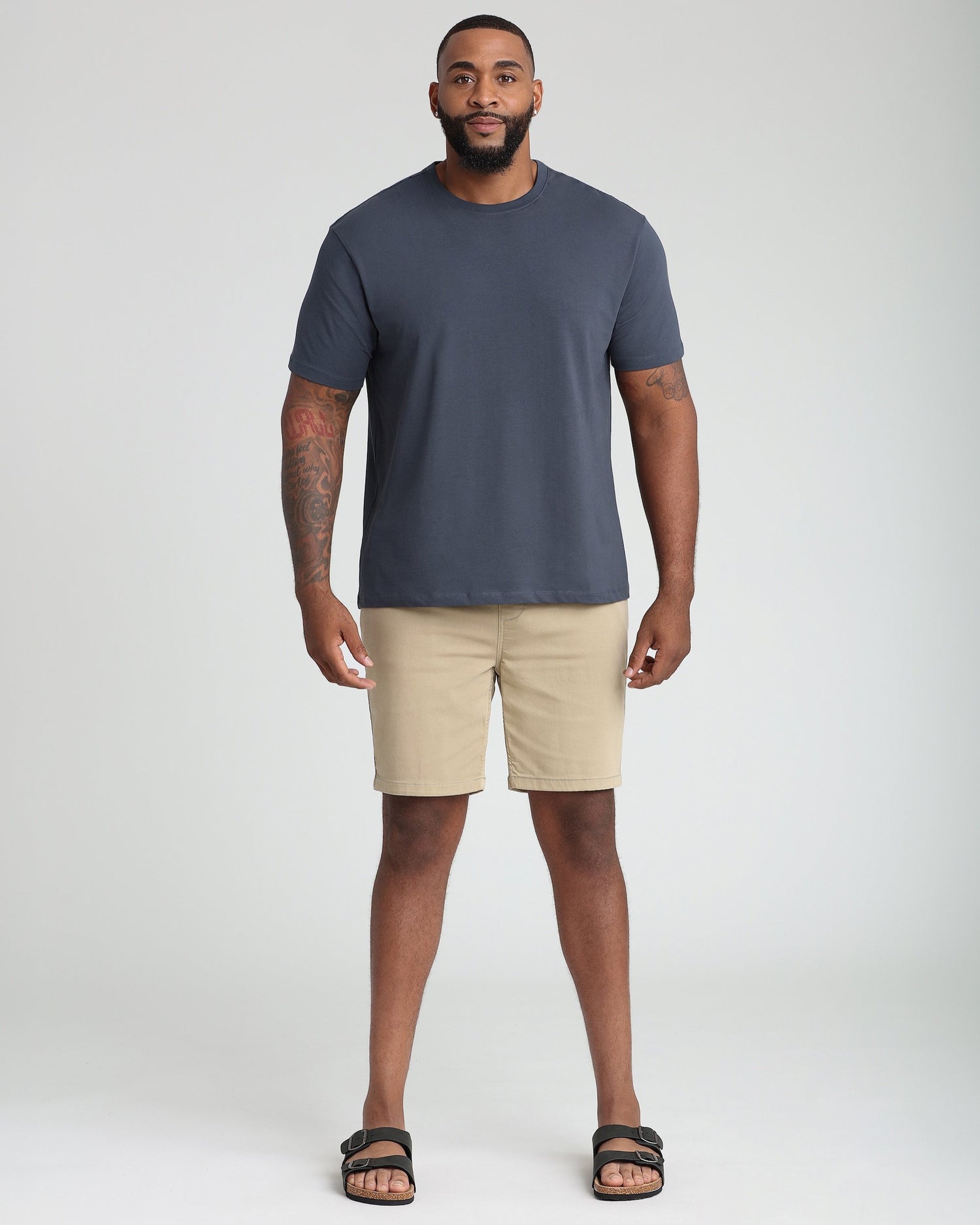 Organic Athletic Fit Crew Neck T-Shirt / Steel