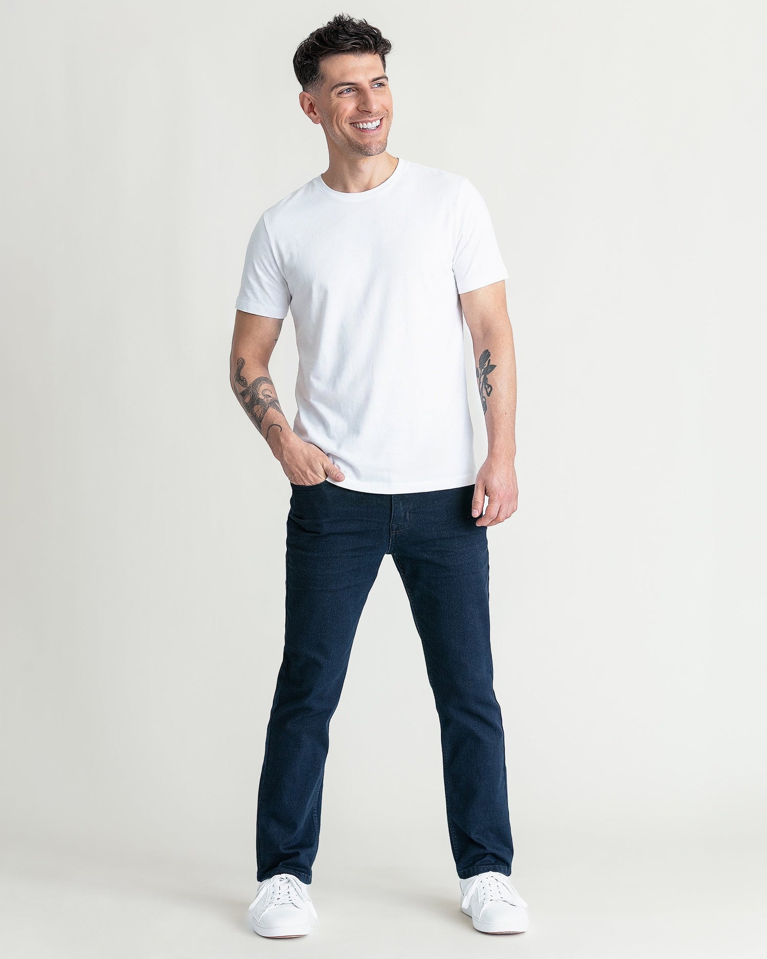 Organic Crew Neck T-Shirt 3 Pack /  White