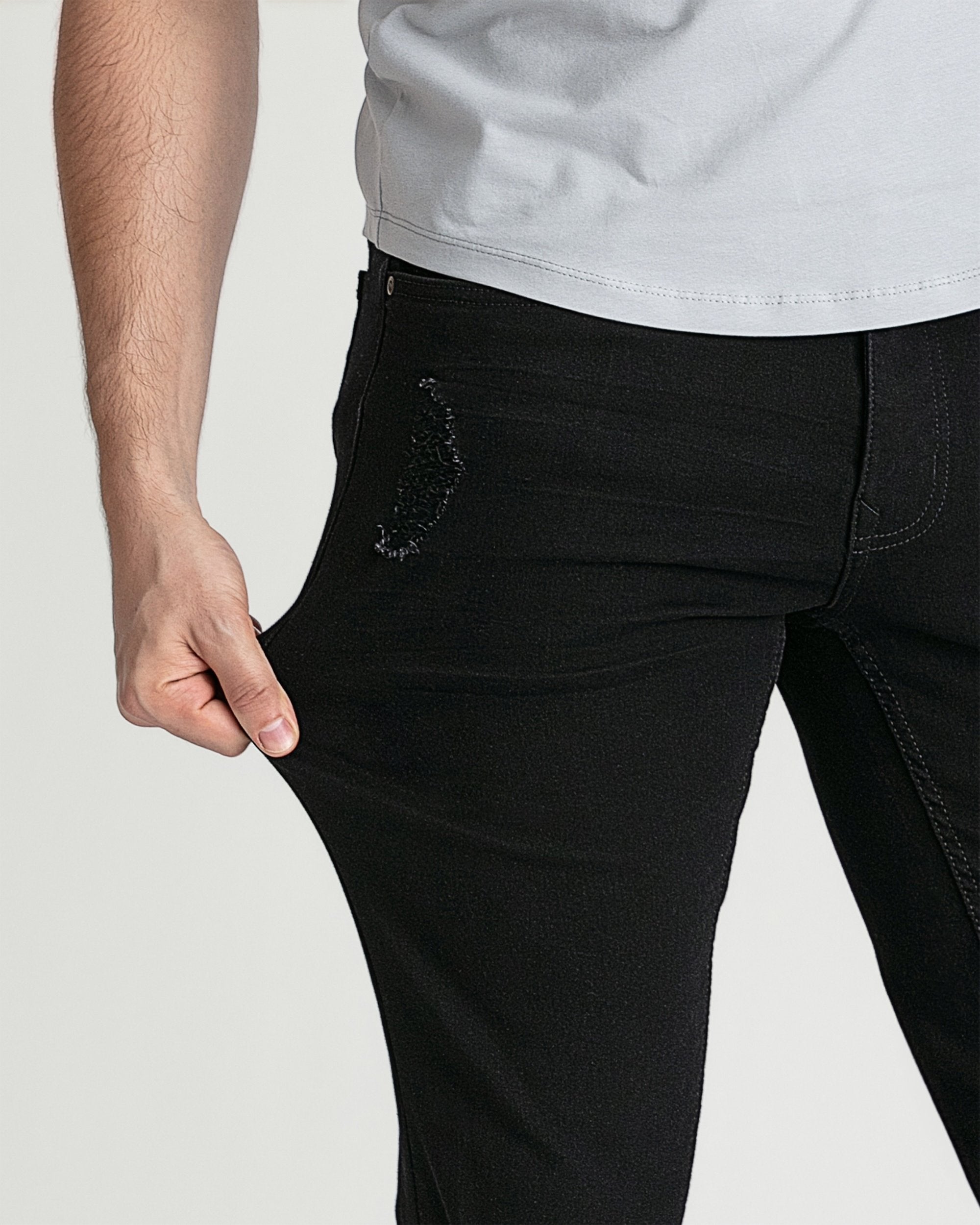 Skinny / Bandit - Black Slash Ripped Jeans | The Perfect Jean
