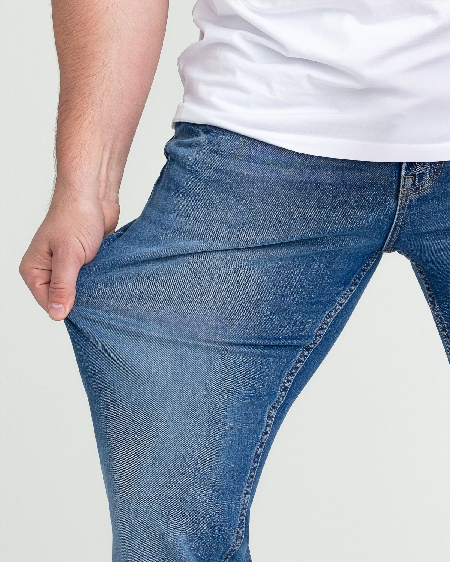 Men's Jeans | Bootcut Fit / Stream (Med Blue) | Super Stretch Flexible Denim | Size 50/30 | The Perfect Jean Men's Jeans | Bootcut Fit / Stream (Med Blue) | Super Stretch Flexible Denim | Size 50/30 | The Perfect Jean
