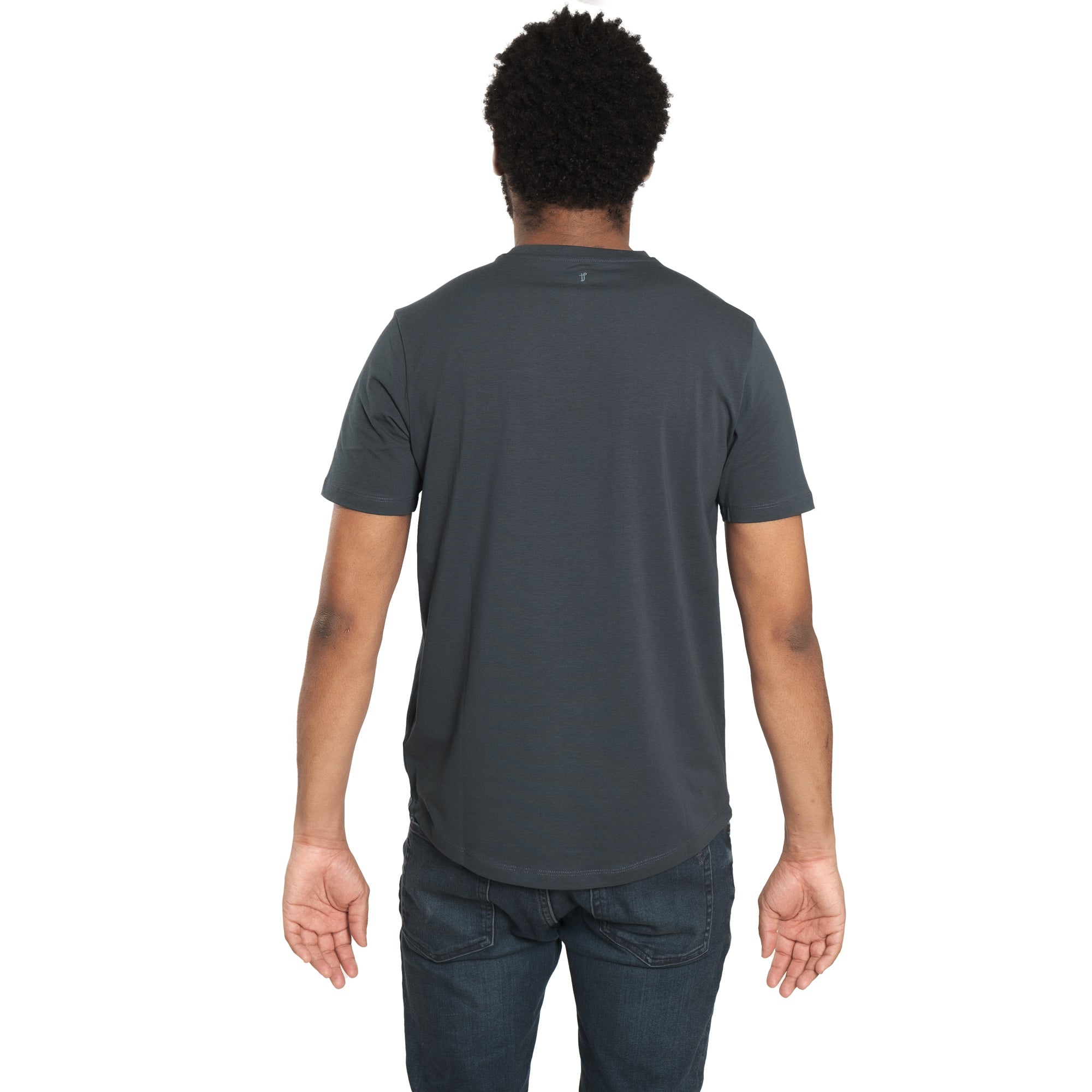 Organic V-Neck T-Shirt 3 Pack / Steel | The Perfect Jean