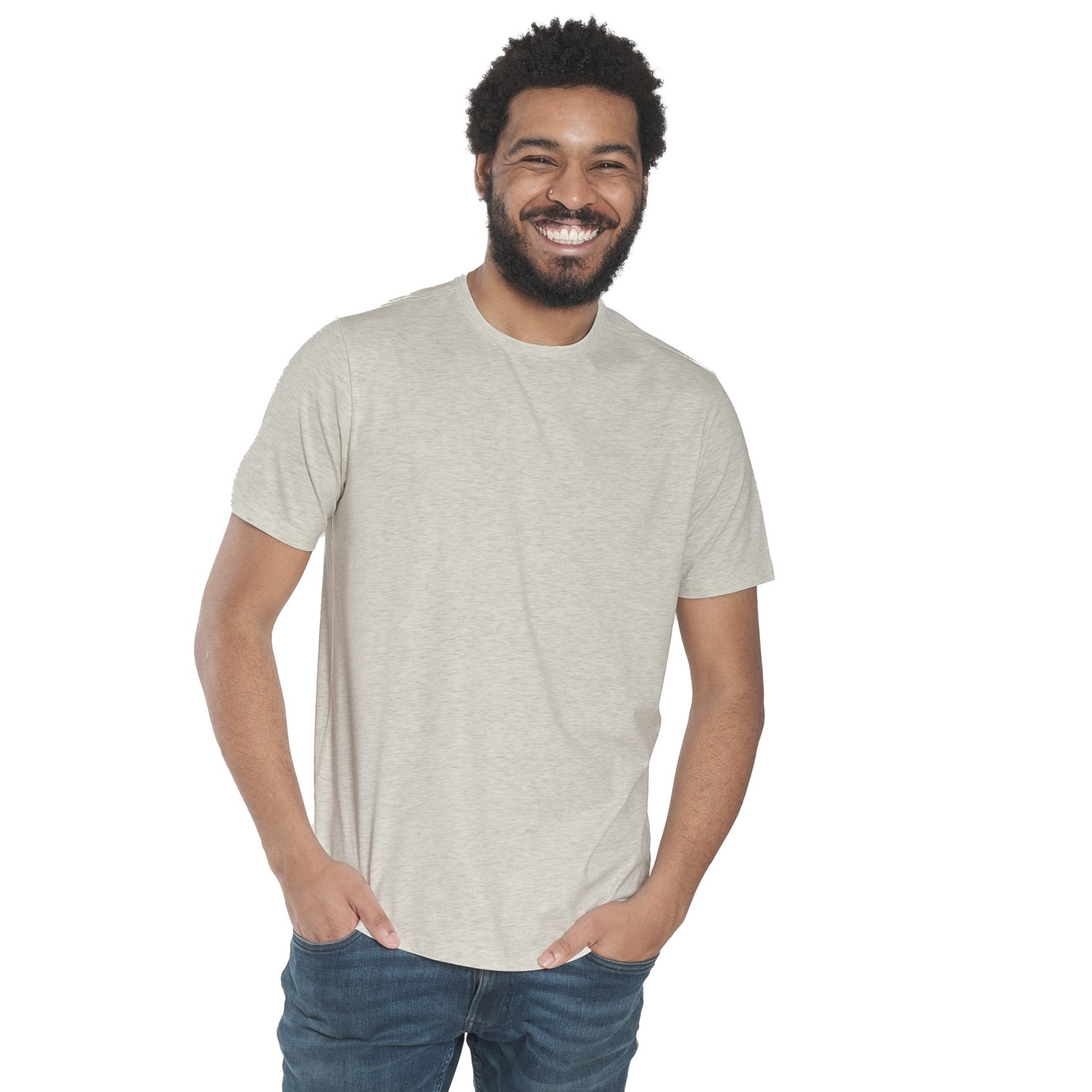 Organic Crew Neck T-Shirt / Oatmeal Heather