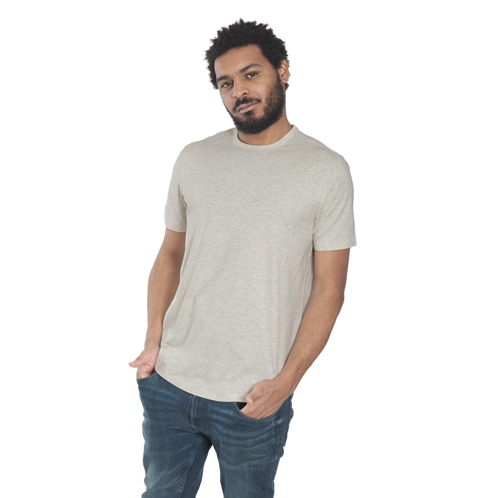 Organic Crew Neck T-Shirt / Oatmeal Heather