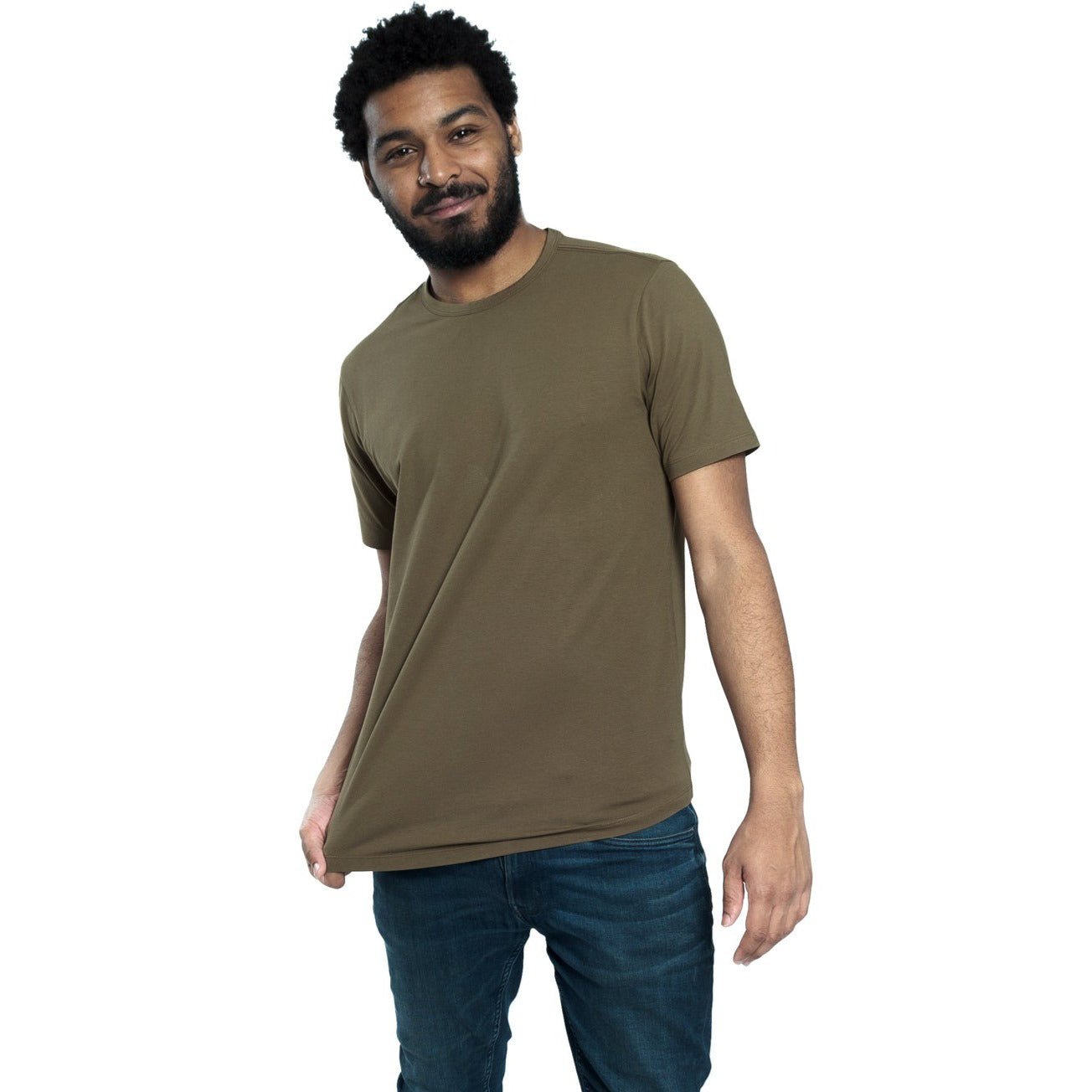 Organic Crew Neck T-Shirt / Military Olive