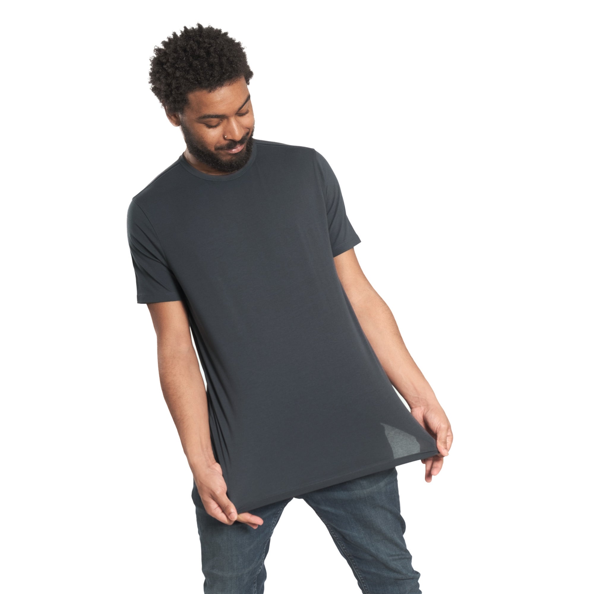 Organic Crew Neck T-Shirt 3 Pack / Smokey