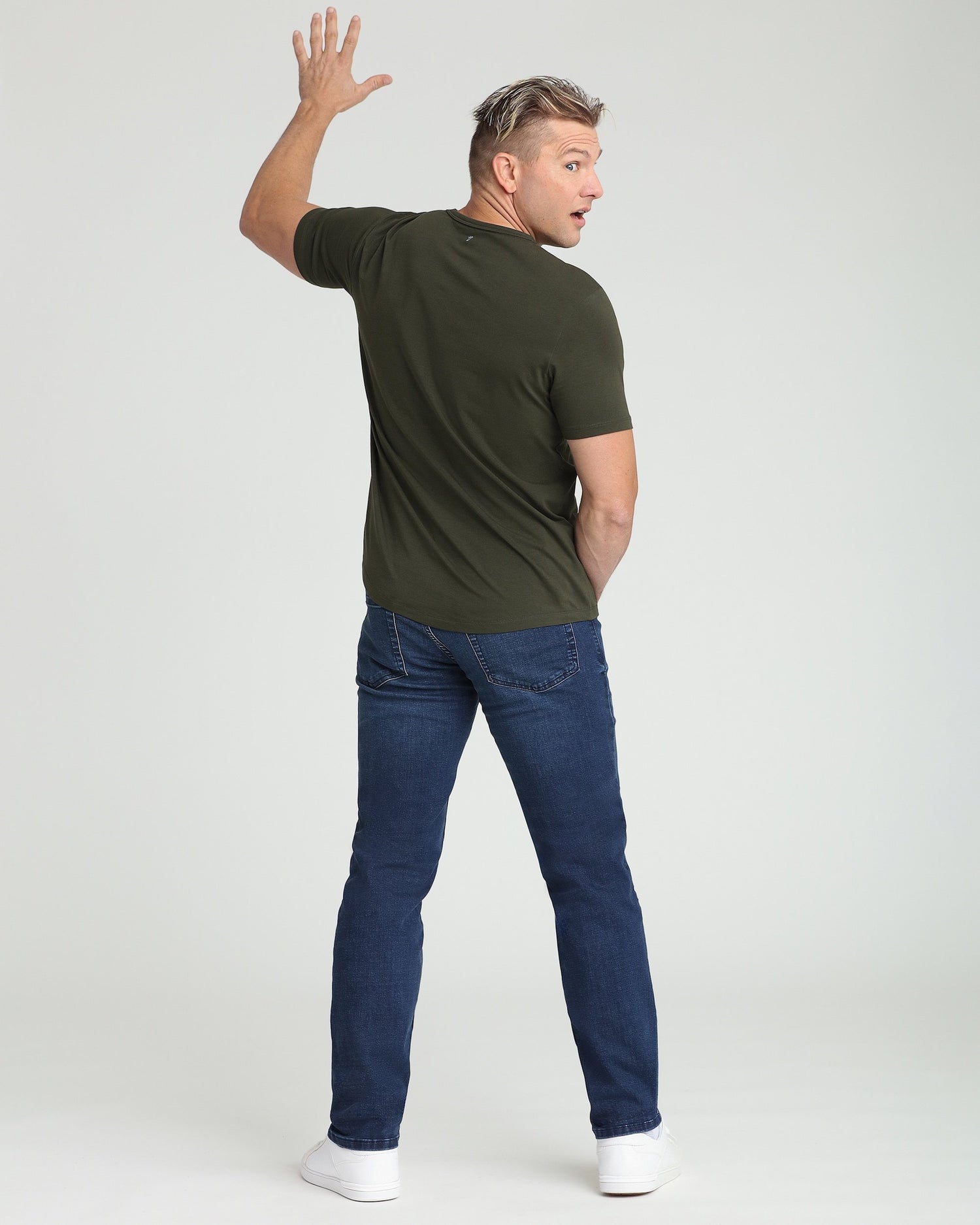 Organic Crew Neck T-Shirt 6 Pack / Olive