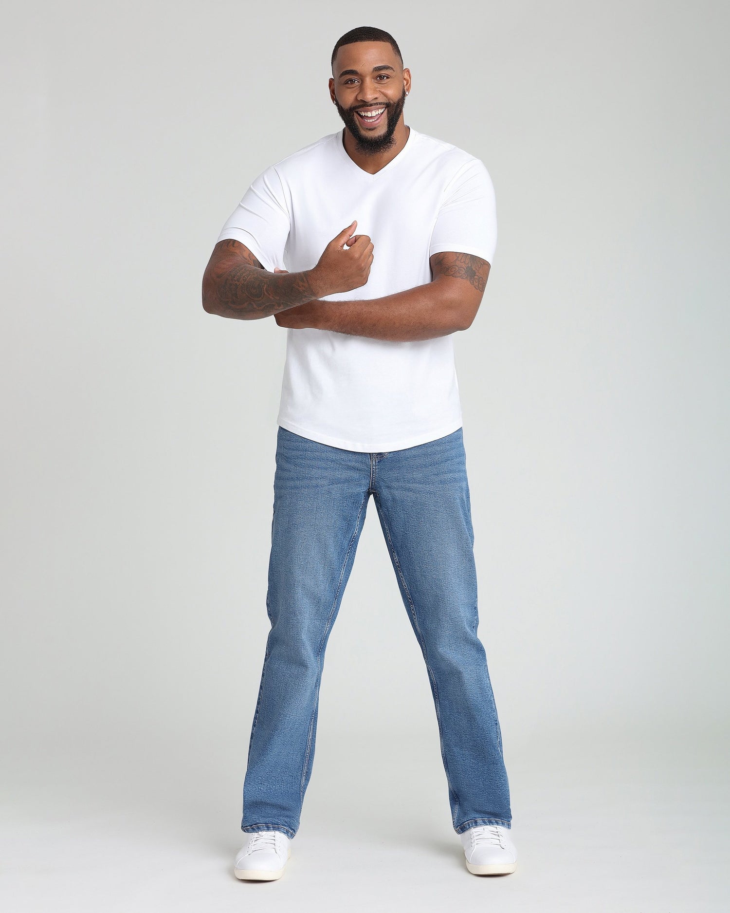 Organic V-Neck T-Shirt 3 Pack / White