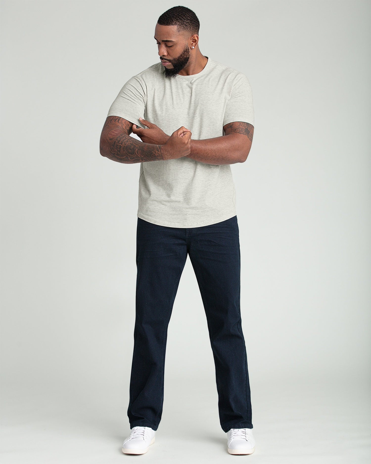 Organic Crew Neck T-Shirt / Oatmeal Heather