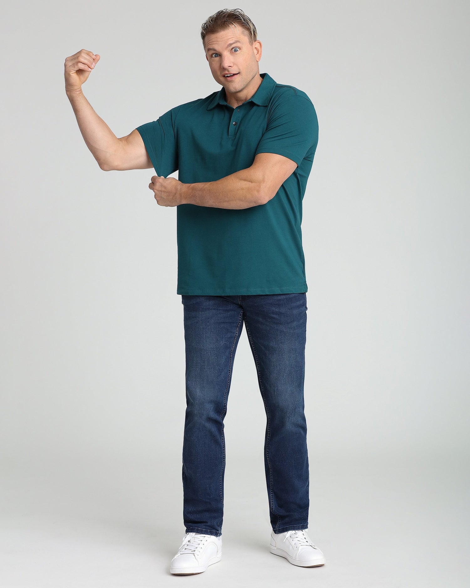 Organic Polo Shirt / Teal