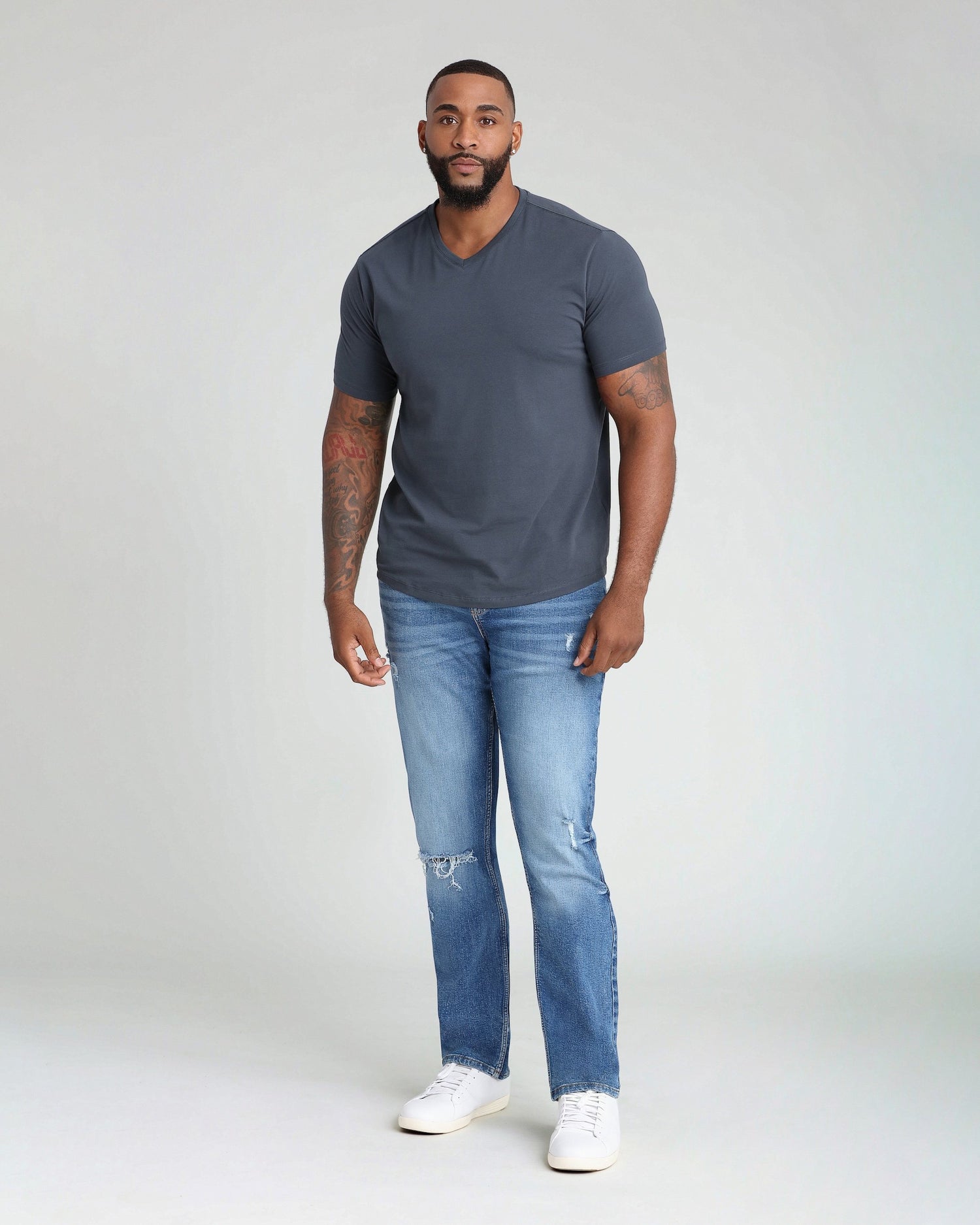 Athletic Fit / Glacier  (Ripped - Med Blue)