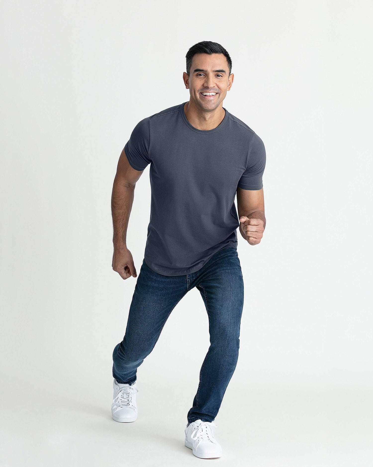 Organic Crew Neck T-Shirt (Slim Fit) / Steel